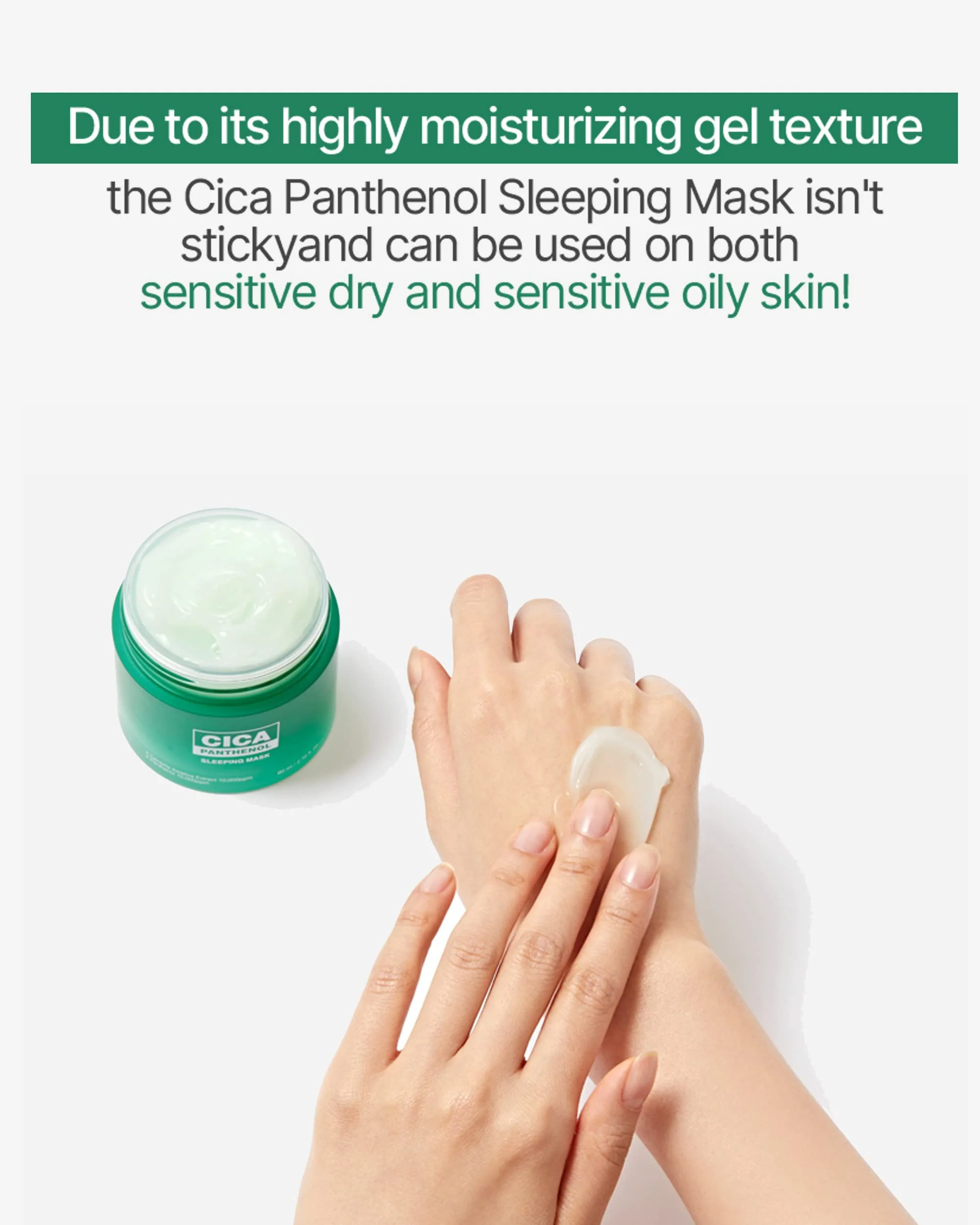 SNP CICA Panthenol Moisturizing Cream | Overnight Face Cream | Soothing, Moisturizing, and Hydrating Facial Mask with Hyaluronic Acid | Korean Skin Care Overnight Moisturizer | 2.70 Fl Oz - Image 5