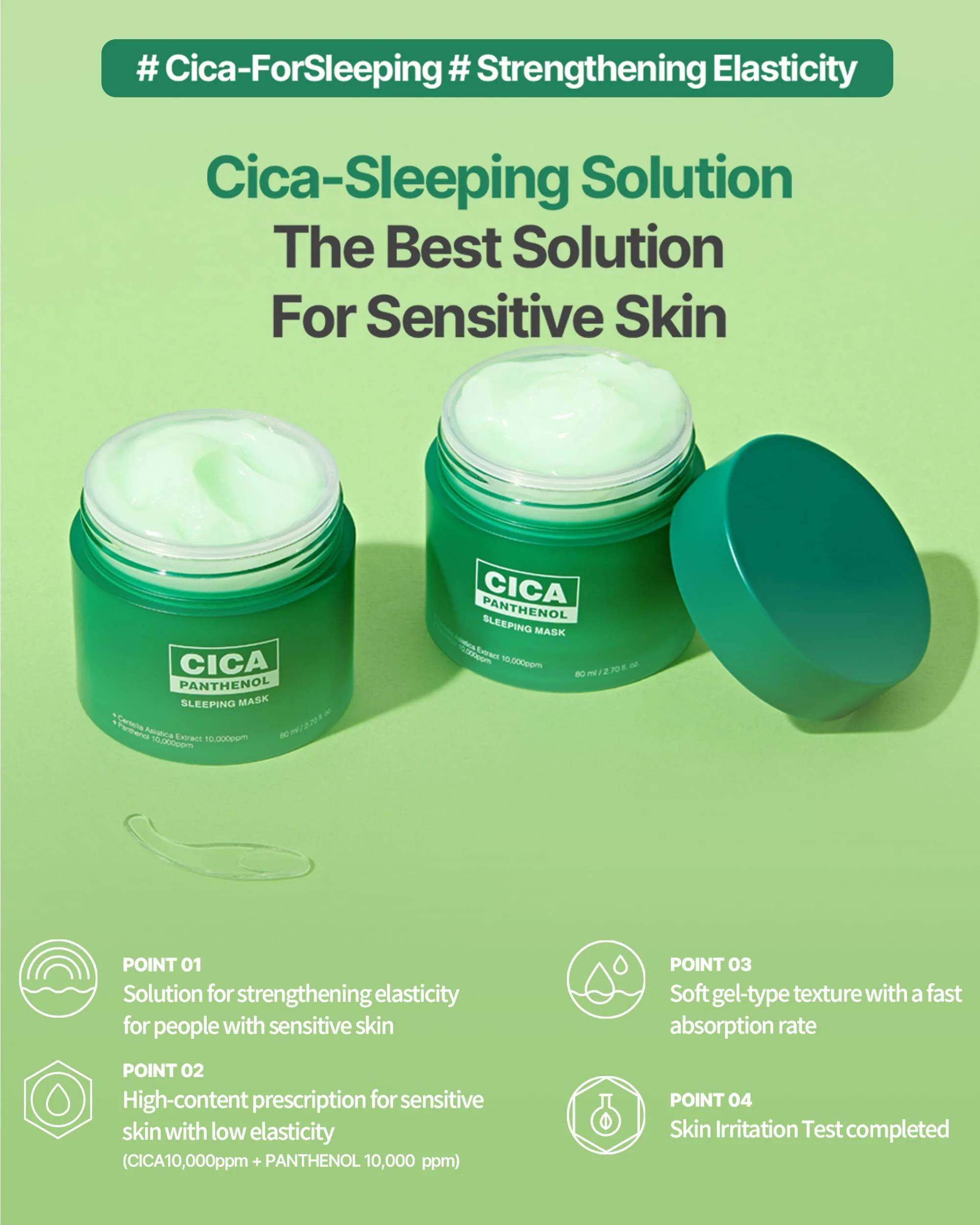 SNP CICA Panthenol Moisturizing Cream | Overnight Face Cream | Soothing, Moisturizing, and Hydrating Facial Mask with Hyaluronic Acid | Korean Skin Care Overnight Moisturizer | 2.70 Fl Oz - Image 6