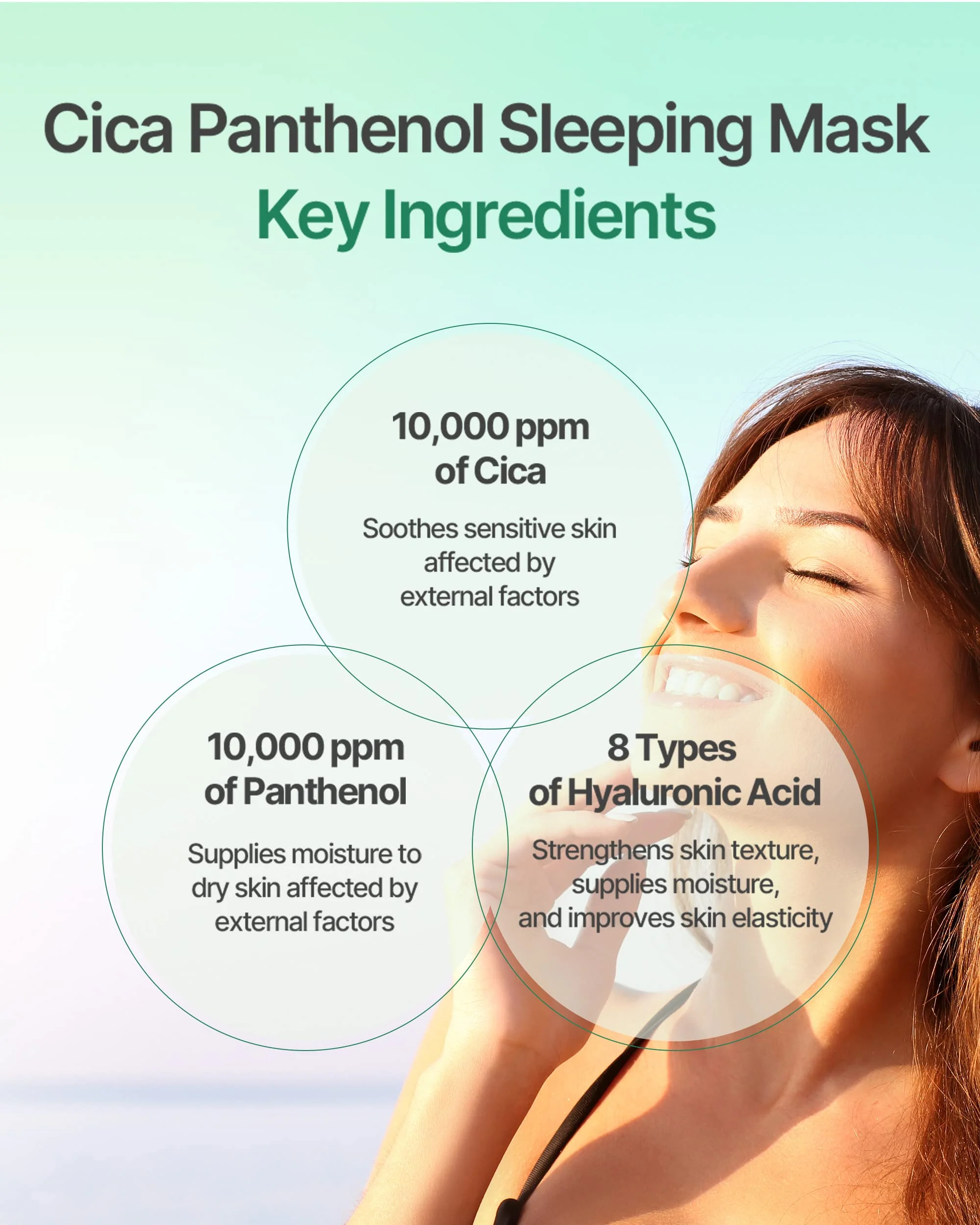 SNP CICA Panthenol Moisturizing Cream | Overnight Face Cream | Soothing, Moisturizing, and Hydrating Facial Mask with Hyaluronic Acid | Korean Skin Care Overnight Moisturizer | 2.70 Fl Oz - Image 7