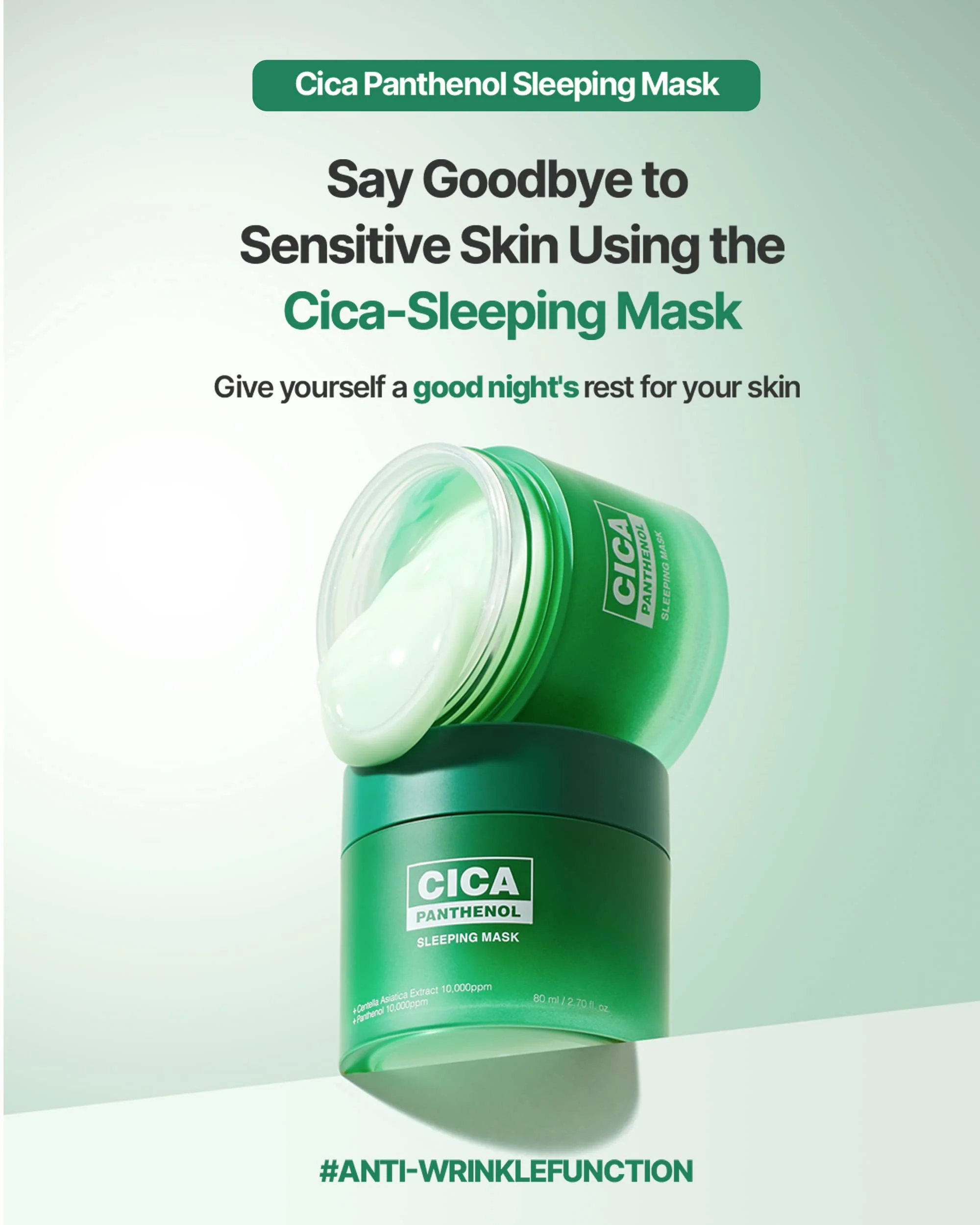 SNP CICA Panthenol Moisturizing Cream | Overnight Face Cream | Soothing, Moisturizing, and Hydrating Facial Mask with Hyaluronic Acid | Korean Skin Care Overnight Moisturizer | 2.70 Fl Oz - Image 8