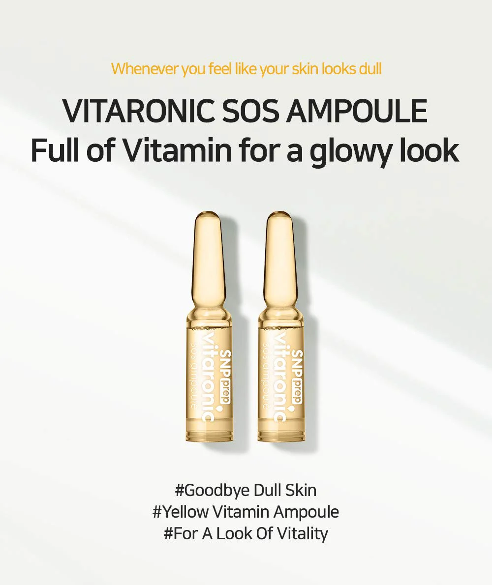 Snp Vitaronic SOS Ampoule | 1 Week Facial Supply Nourishing and Moisturizing for All Skin Types | Korean Skin Care Face Moisturizer | Vitamin Facial Moisturizer | 7 Vials - 1.5ml per Vial - Image 9