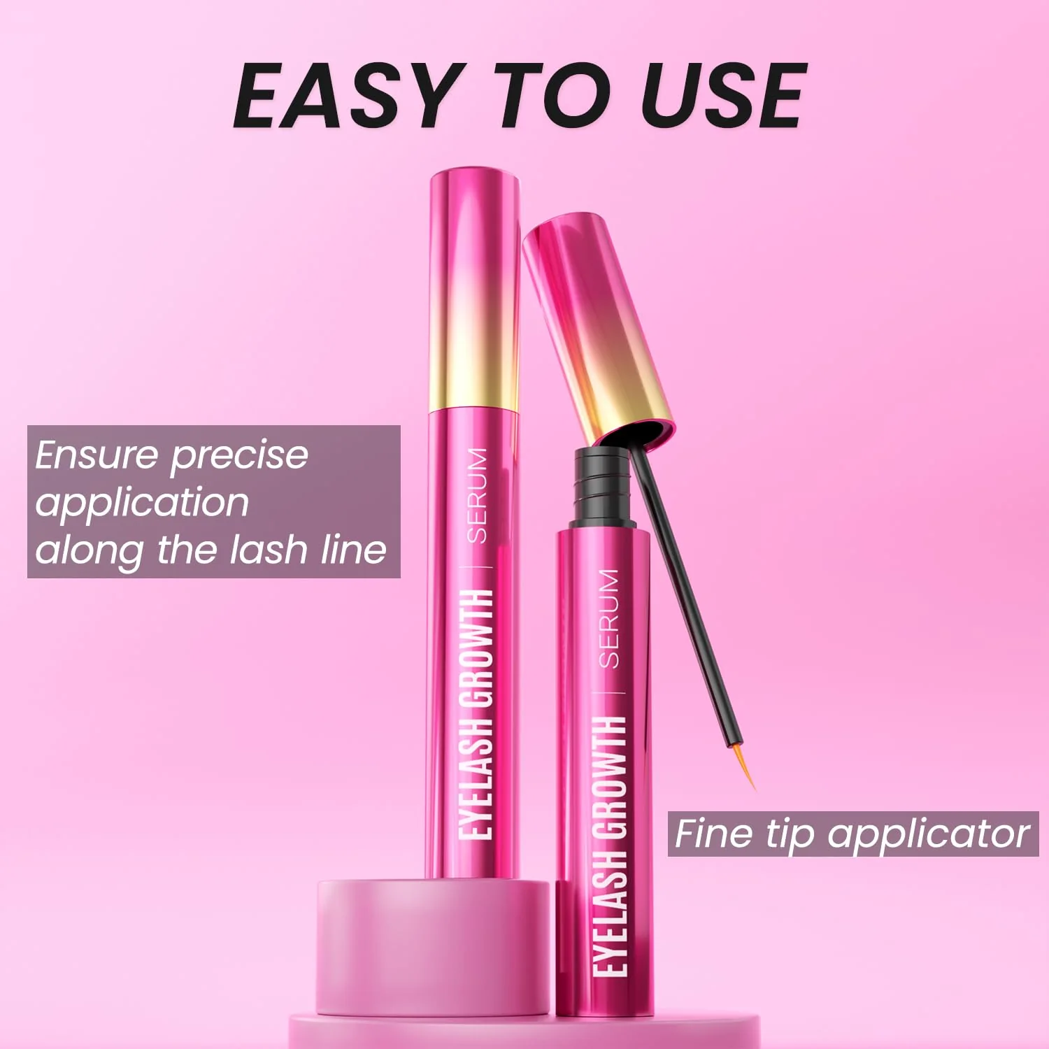 Sobetuar Eyelash Growth Serum - Volumizing Lash Serum for Longer & Thicker Lashes - Natural, Vegan & Gentle (5 mL) - Image 2