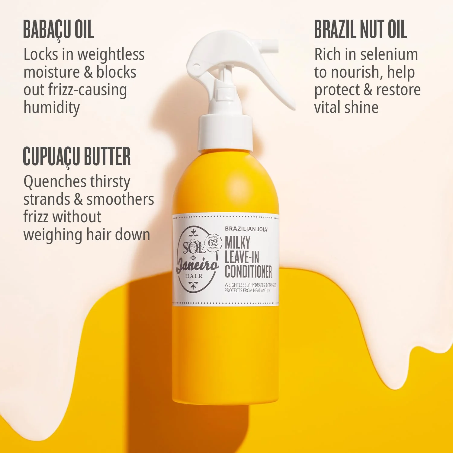 Sol de Janeiro Brazilian Milky Leave-In Conditioner | Fights Frizz | Detangles | Heat Protection Spray For Hair - Image 4