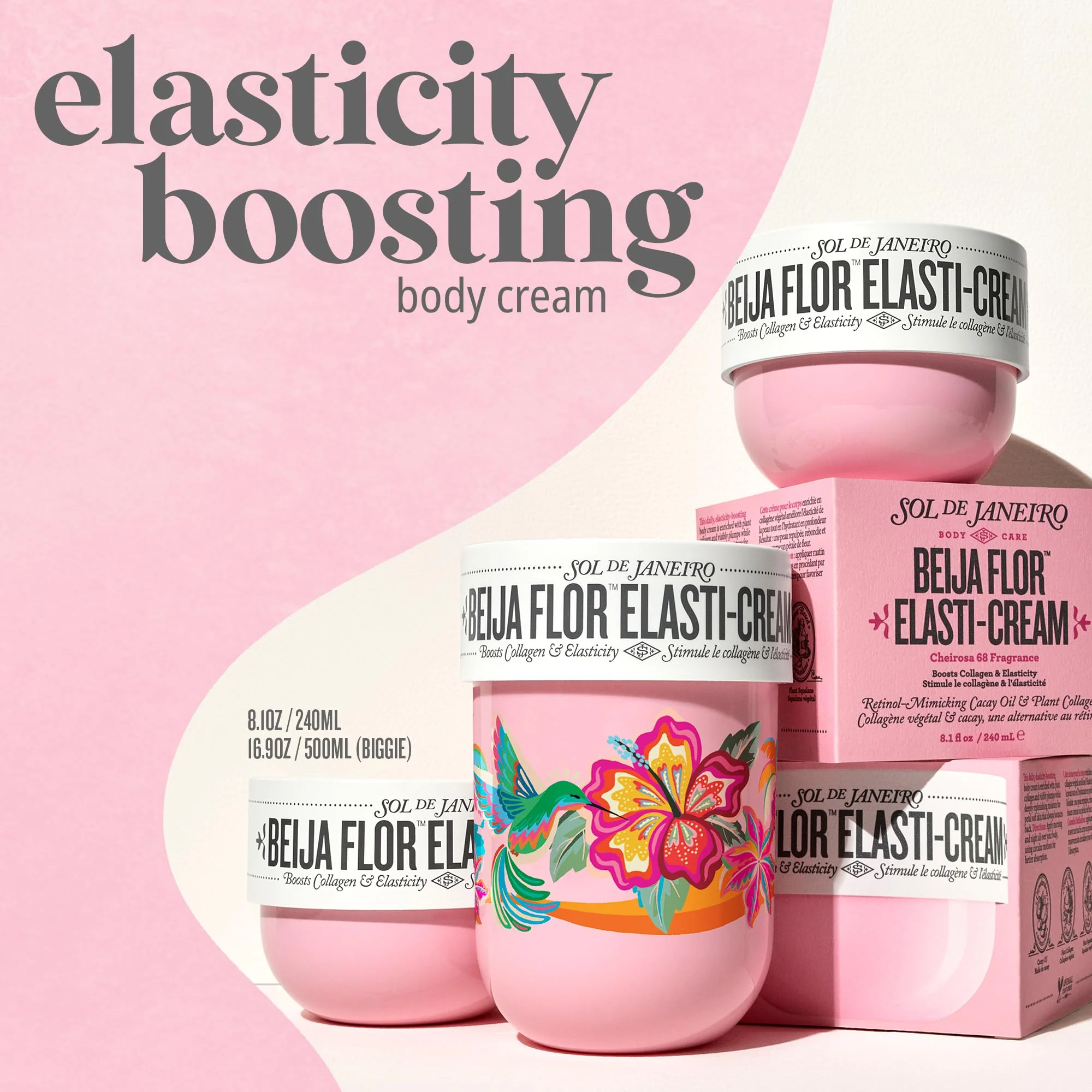 SOL DE JANEIRO Collagen Boosting Biggie Biggie Beija Flor Elasti-Cream | Jumbo Size Body Cream 500ml - Image 2