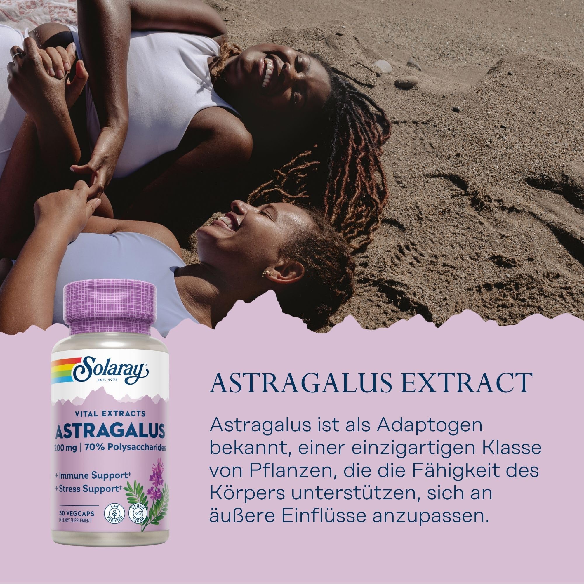 Solaray Astragalus Extract, 200mg, 30 Count - Image 2