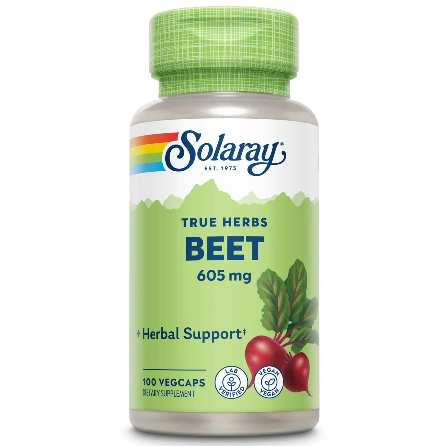 SOLARAY Beet Root 605mg | May Support Cardiovascular Health & Athletic Performance, Kidney, Liver & Blood Health | Non-GMO | Vegan | 100 VegCaps - Image 2