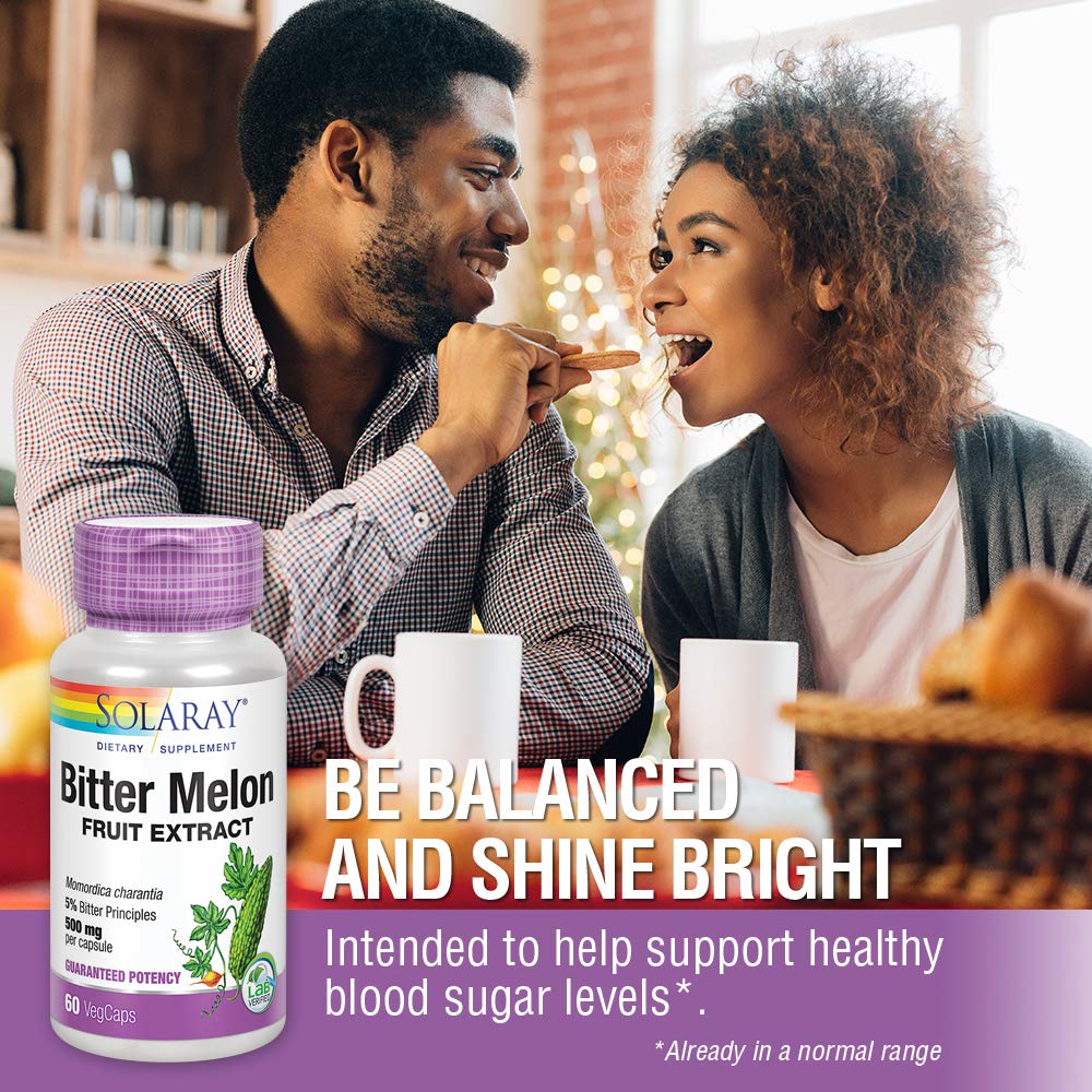 SOLARAY Bitter Melon Fruit Extract 500mg 5% Bitter Principles | Lab Verified | 60 VegCaps - Image 4