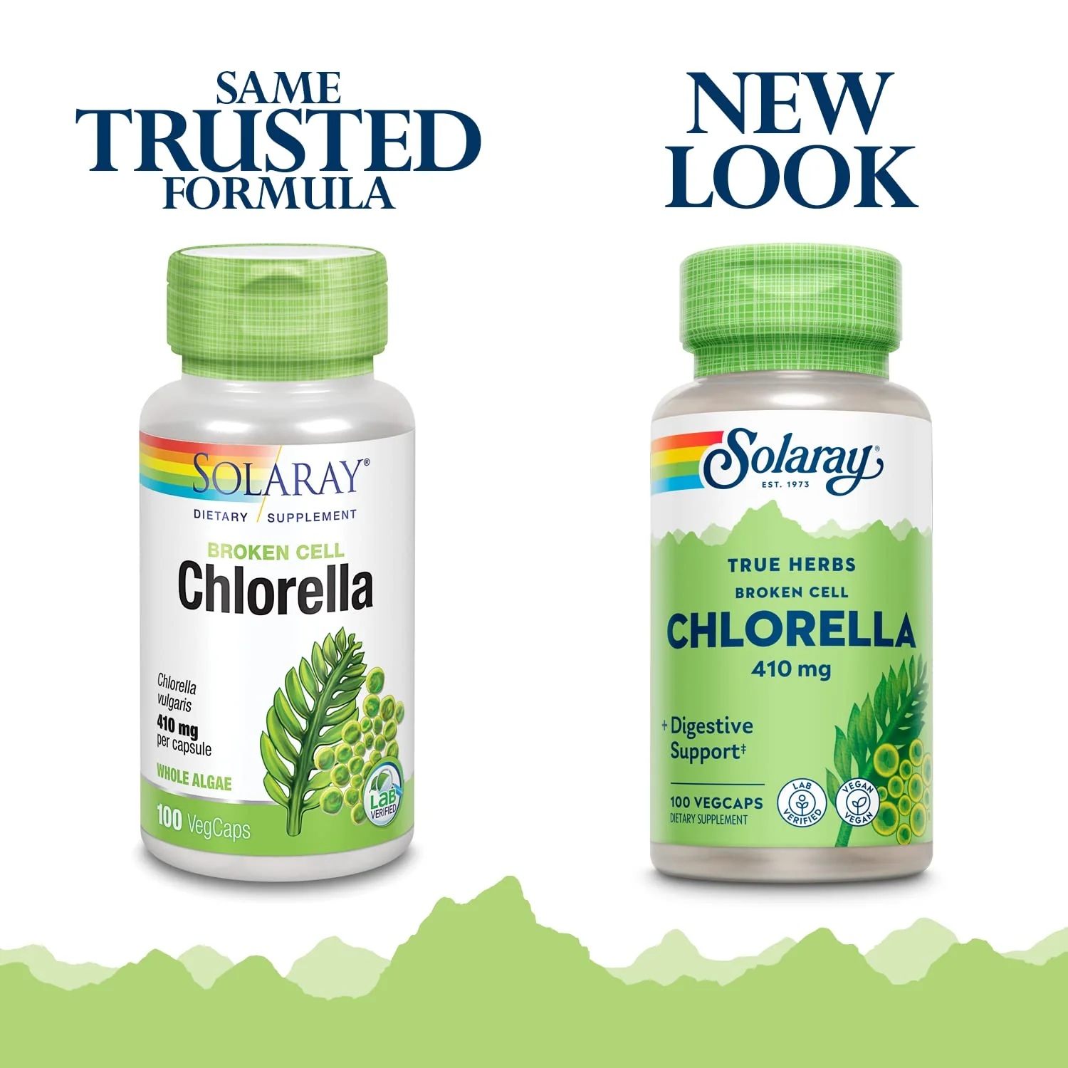 SOLARAY Broken Cell Chlorella 410 mg | Nutrient-Rich Superfood w/Naturally Occurring Protein, Vitamins, Minerals, Chlorophyll | Non-GMO | 100 VegCaps - Image 3