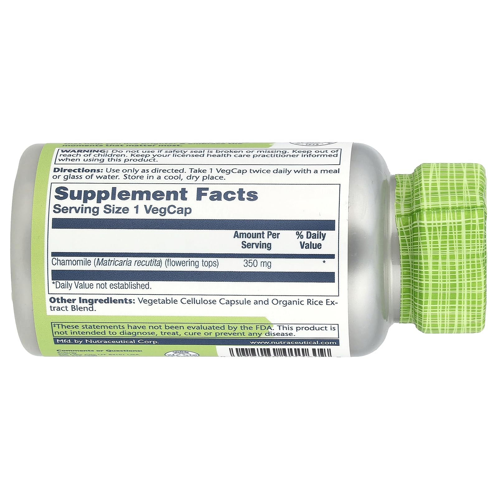 Solaray Chamomile 350 mg, 100 capsules - Image 2