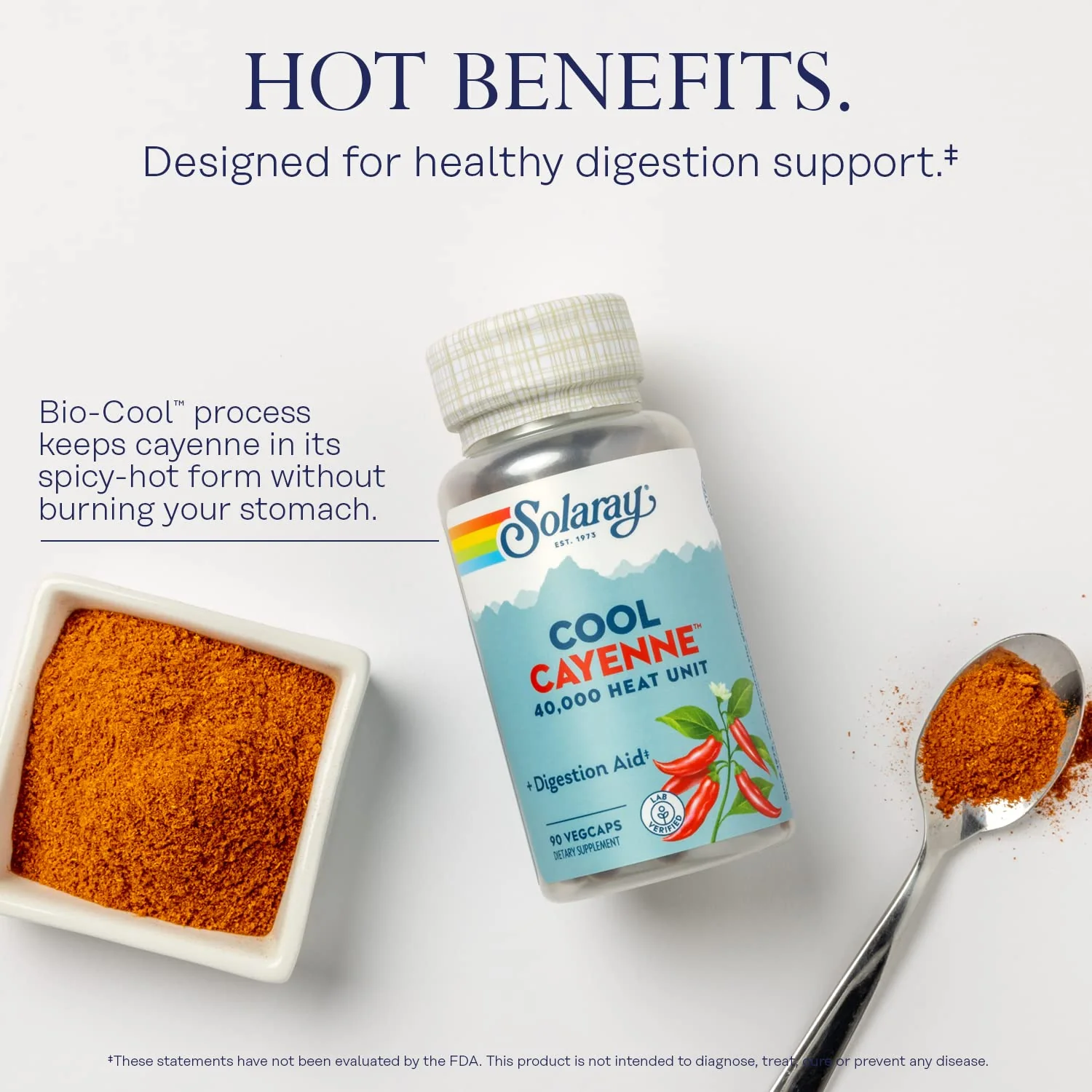 Solaray Cool Cayenne, 90 Capsules - Image 3