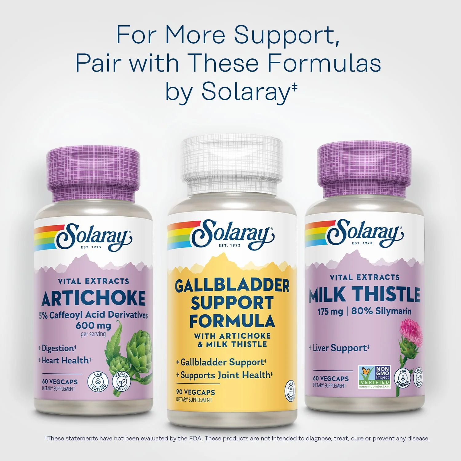 SOLARAY Gallbladder Support Formula | Healthy Gallbladder & Liver Support | 30 Servings | 90 VegCaps - Image 5