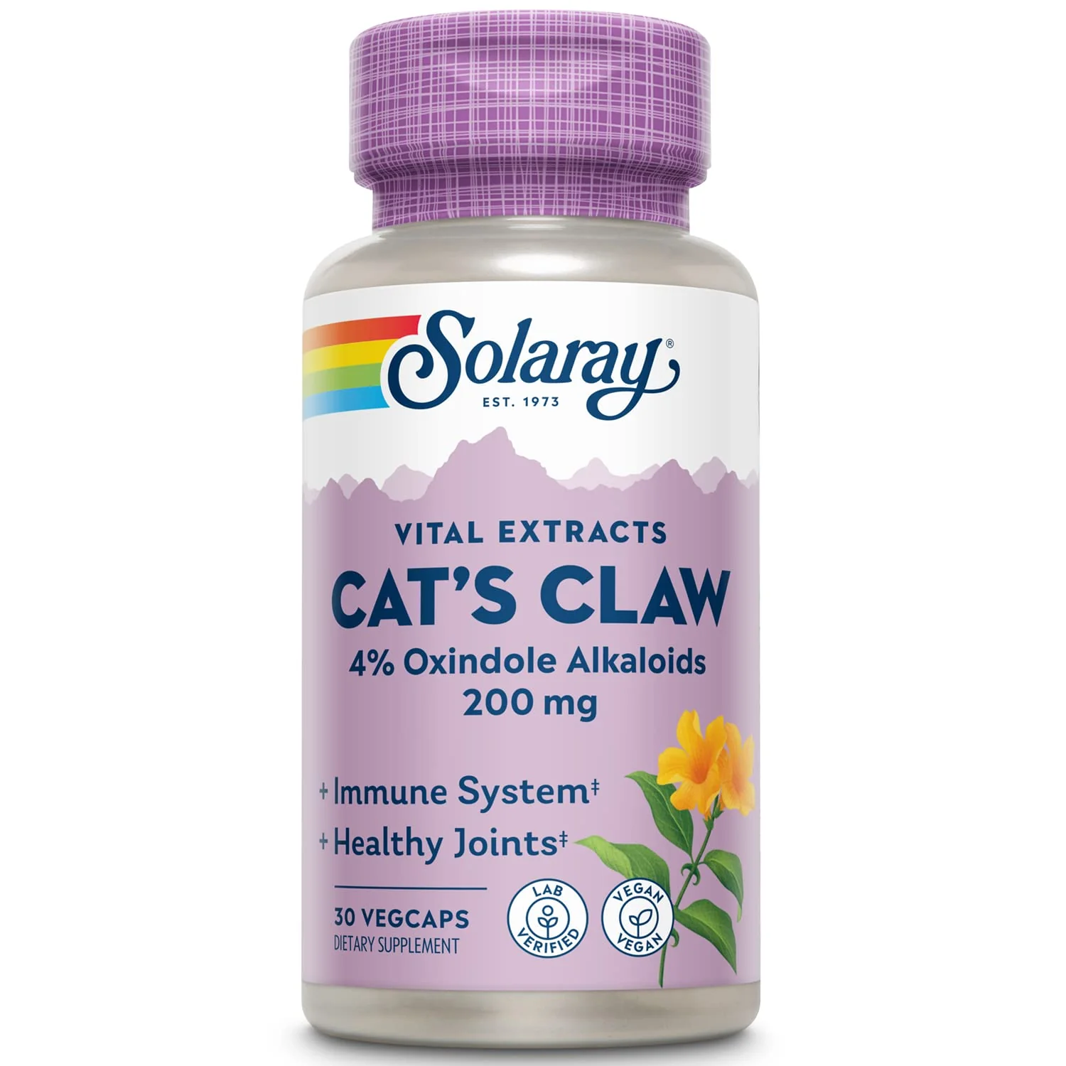 Solaray Guaranteed Potency Cat's Claw Supplement, 200mg, 30 Count - Image 2