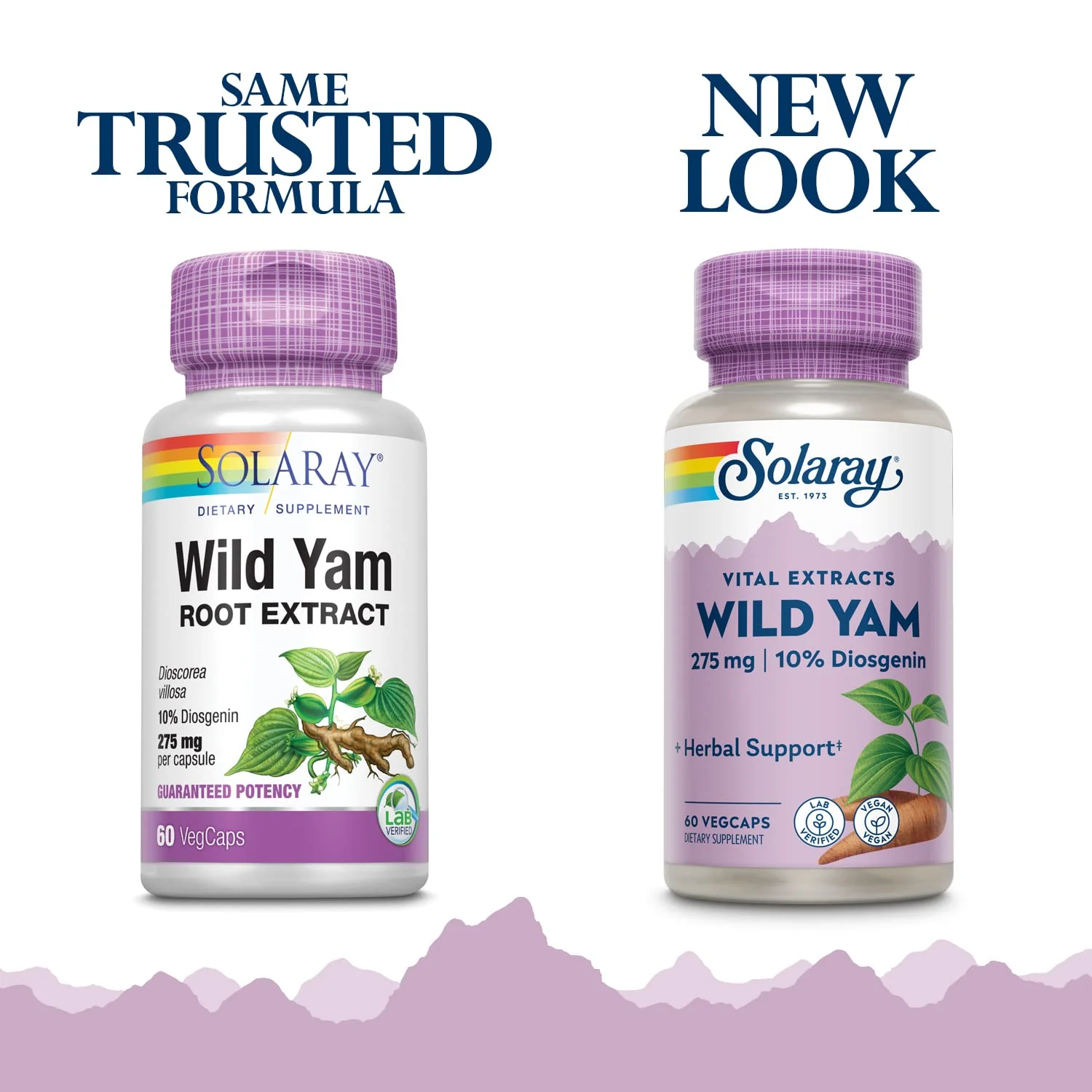 SOLARAY Guaranteed Potency Wild Yam Root Extract Root Extract, Veg Cap (Btl-Plastic) 275mg | 60ct - Image 2