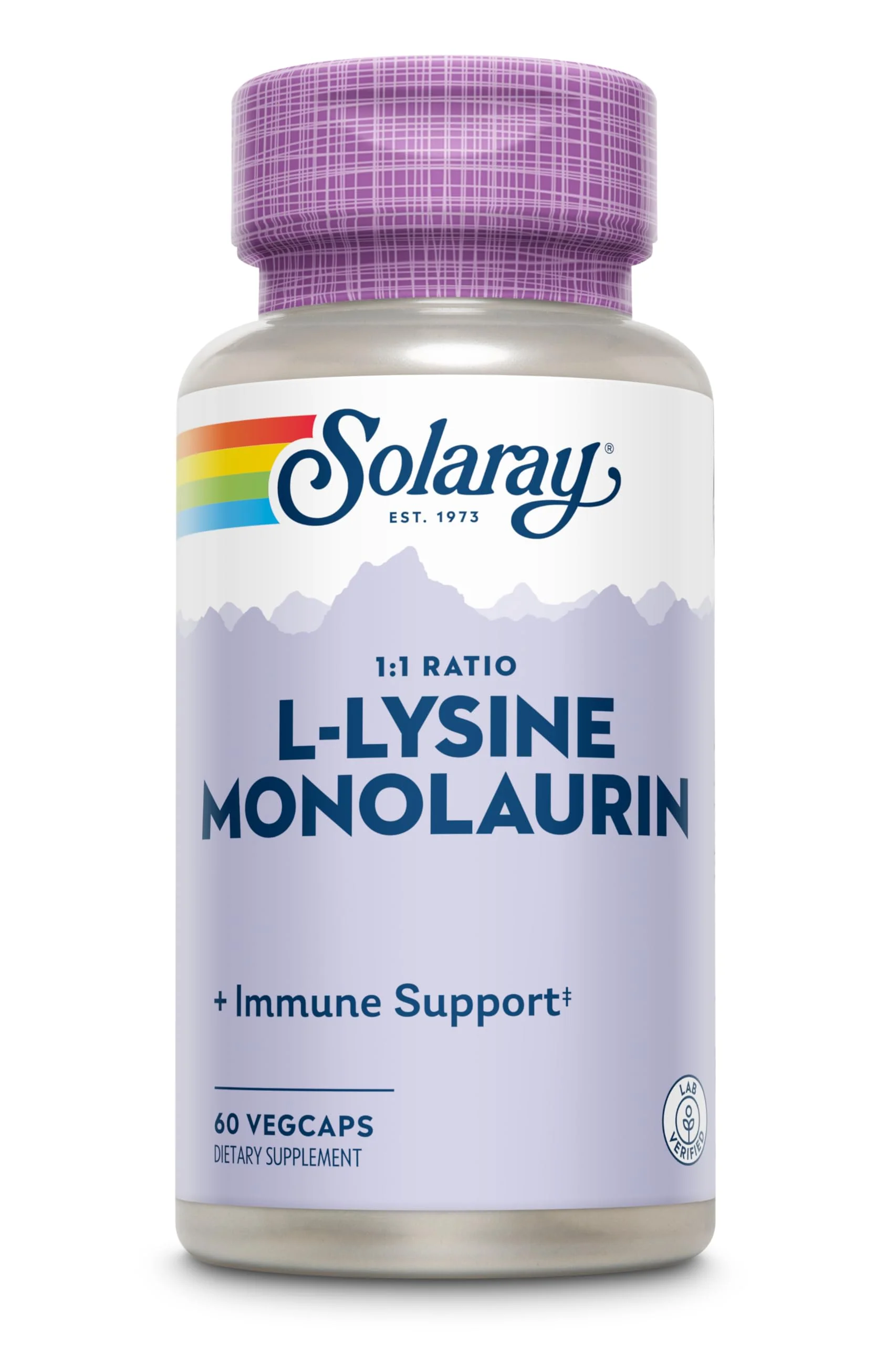 SOLARAY L-Lysine Monolaurin Immune Support Supplement, 1:1 Ratio for Immune System Function, 500 mg Each, 60-Day Money Back Guarantee, 30 Servings, 60 VegCaps - Image 4