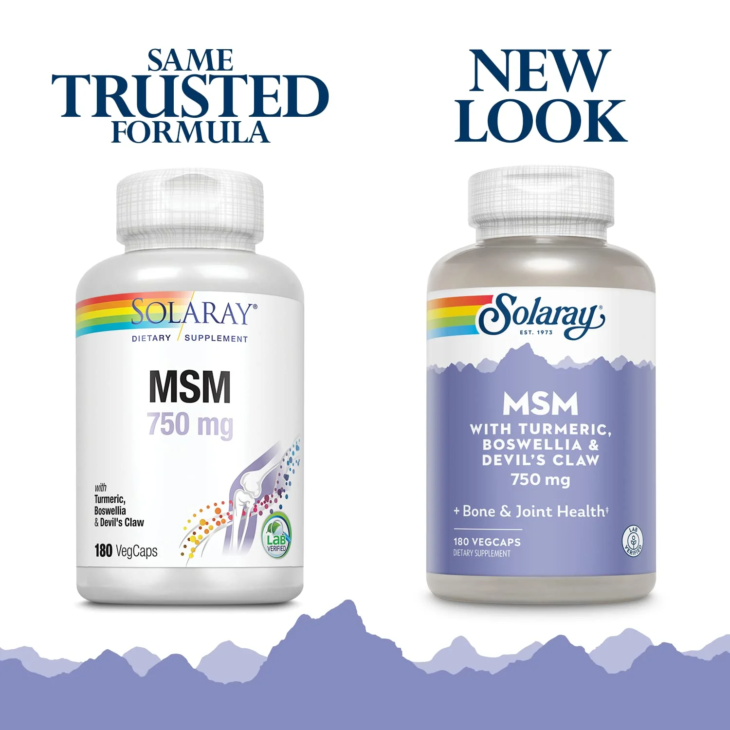 Solaray MSM Capsules, 750 mg, 180 Count - Image 2