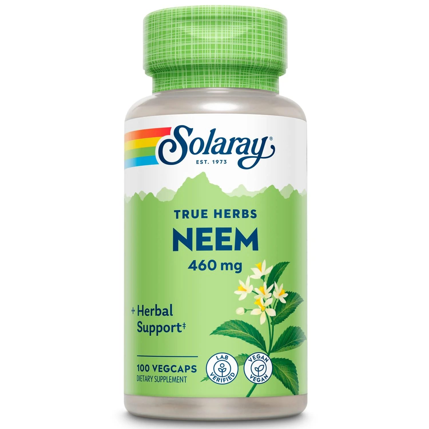 SOLARAY Neem Leaf, Veg Cap (Btl-Plastic) 460mg | 100ct - Image 2