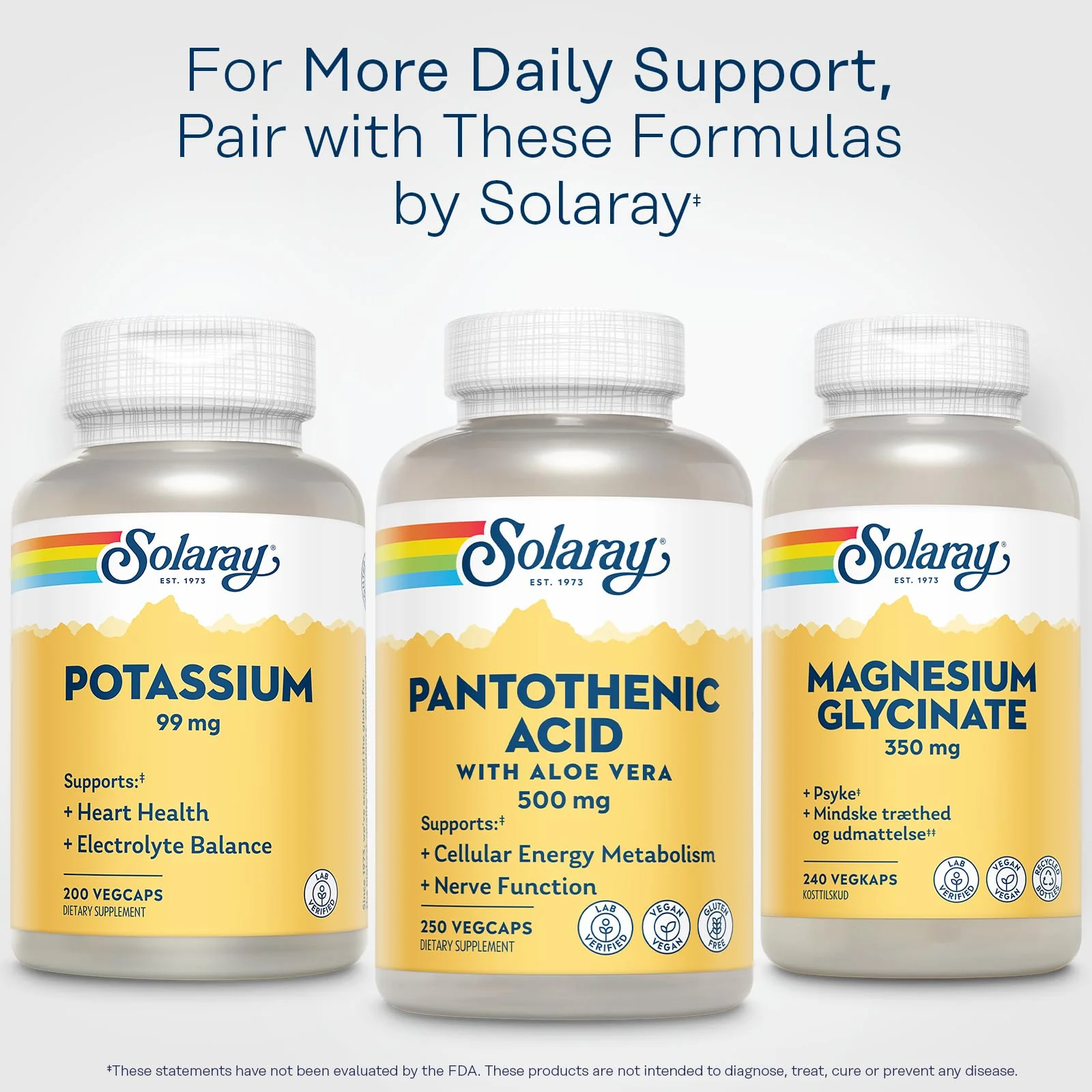 SOLARAY Pantothenic Acid 500mg - Pantothenic Acid Supplement (Vitamin B5) - Essential B Complex Vitamin - Nervous System and Cellular Energy Support - Vegan, Gluten Free, 60-Day Guaratee, 250 Servings - Image 6