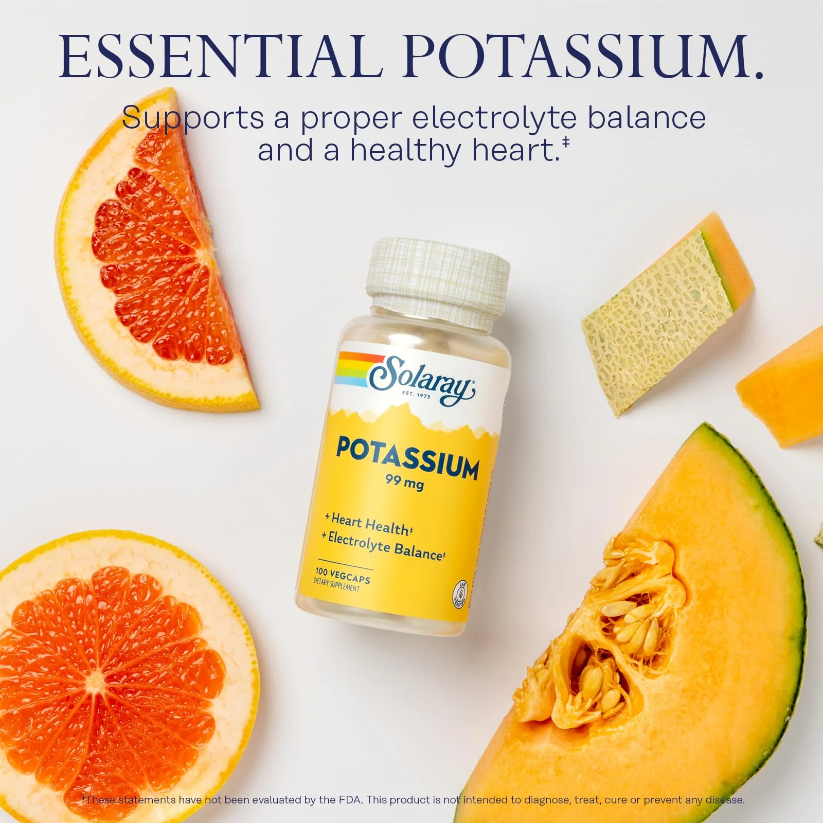 SOLARAY Potassium Supplement Capsules - 99 mg, Electrolyte Balance Formula for Women & Men, Potassium Supplement for Electrolytes, Heart Health Support, Lab Verified - 100 Vegetable Capsules - Image 3