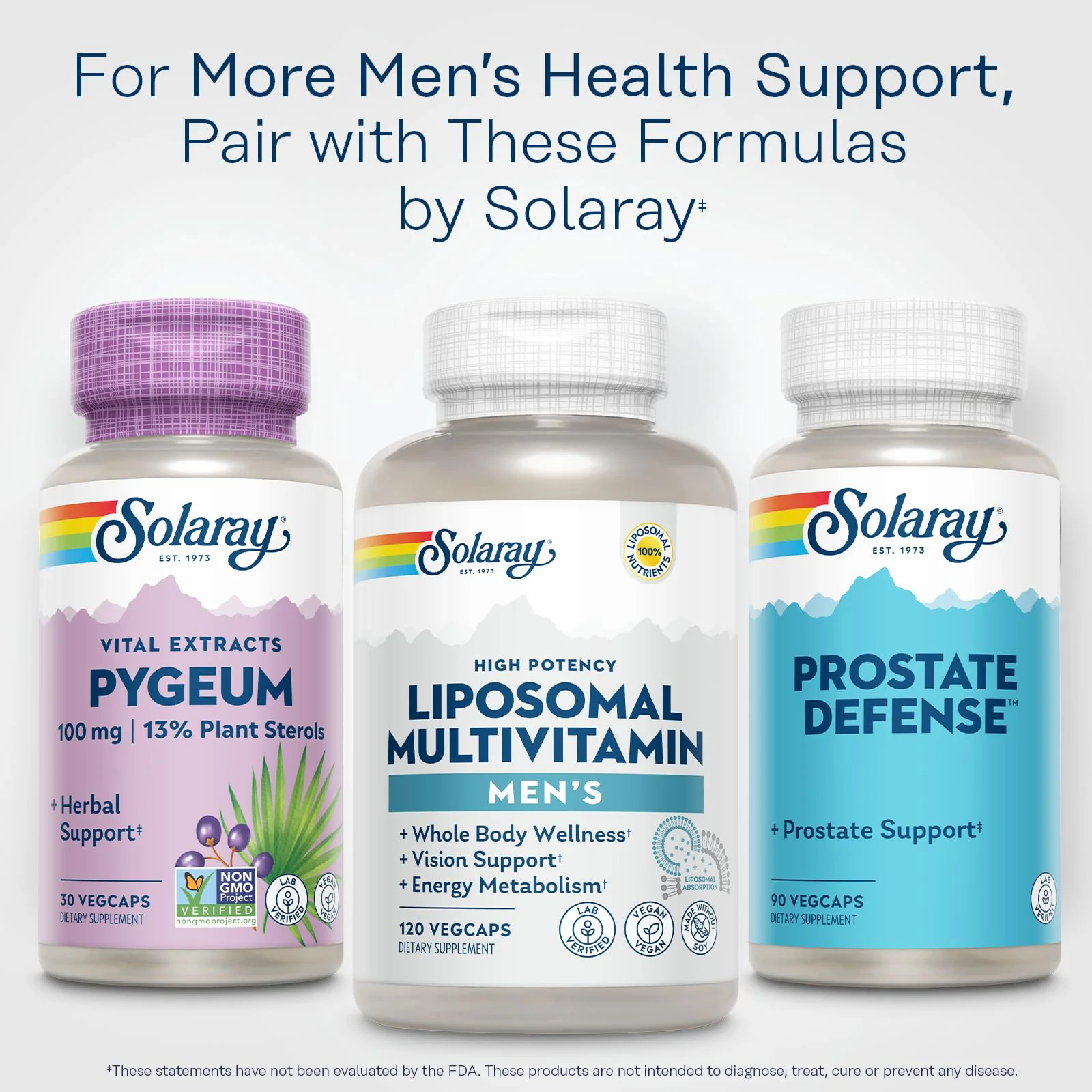SOLARAY Prostate Defense - Prostate Health Supplements - Men's Wellness Support with Saw Palmetto, Zinc, Nettle, Pumpkin Seed Extract, Green Tea, Licorice - 60-Day Guarantee, 30 Servings, 90 VegCaps - Image 6