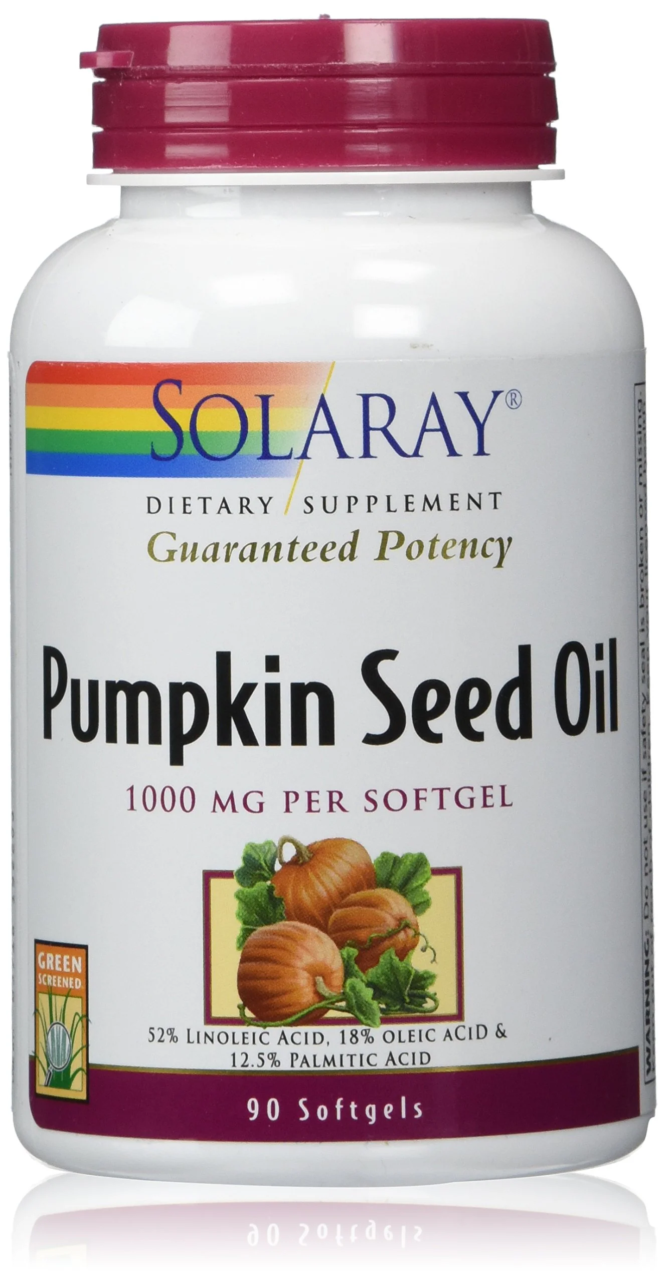 SOLARAY Pumpkin Seed Oil 1000 mg - Source of Omega 6 and Omega 9 Essential Fatty Acids and Plant Sterols - Pressed from Pumpkin Seeds - Lab Verified, 60-Day Guarantee, 90 Servings, 90 Softgels - Image 4