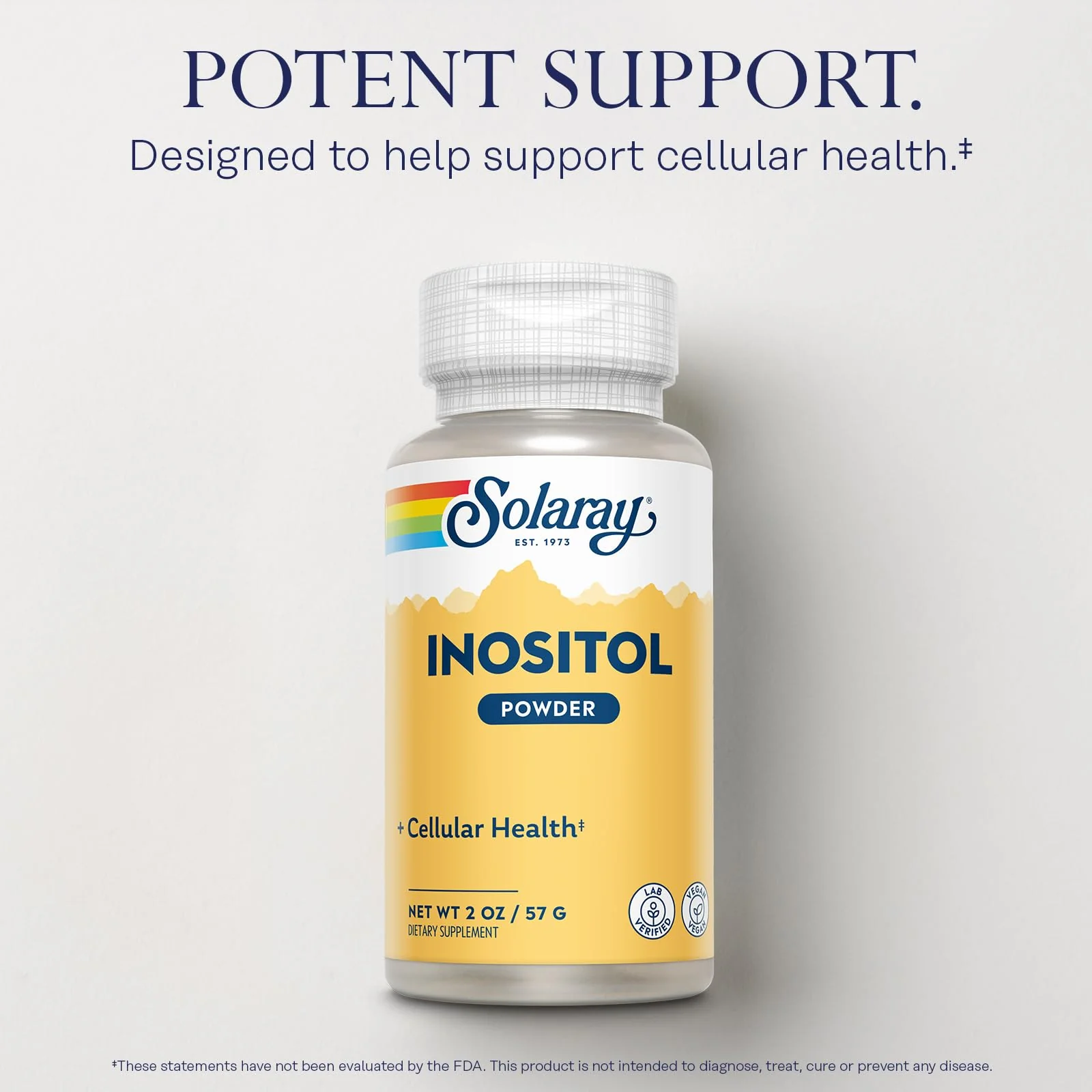 SOLARAY Pure Inositol Powder - Cellular Health Support - Vegan, Lab Verified - 163 Servings, 4 OZ (2oz, 81 Serv.) - Image 3