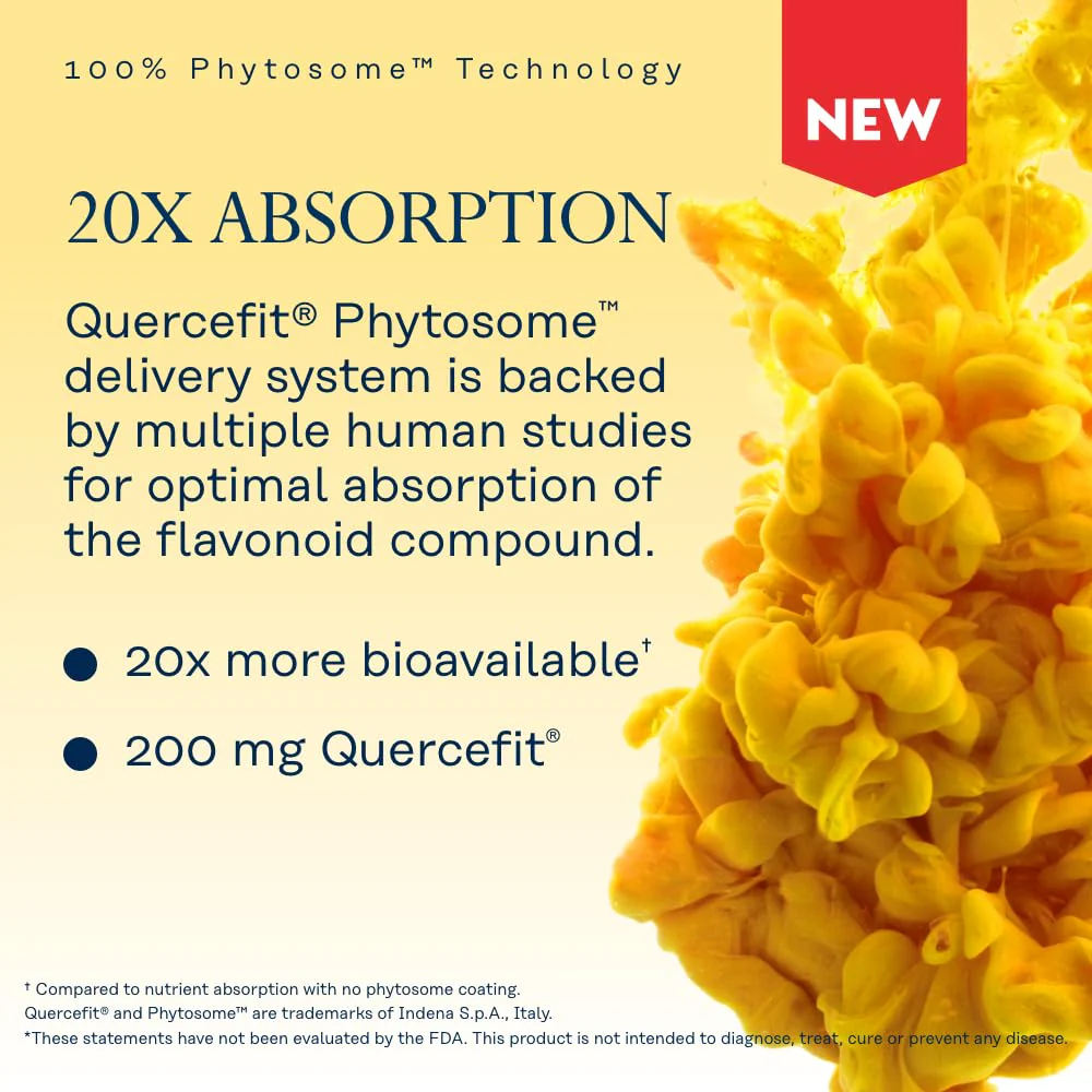 SOLARAY Quercetin Phytosome - 20X Absorption - Easy-to-Digest Antioxidants Supplement for Overall Health Support - Vegan and Made Without Soy - 60-Day Guarantee - 30 Servings, 30 VegCaps - Image 4