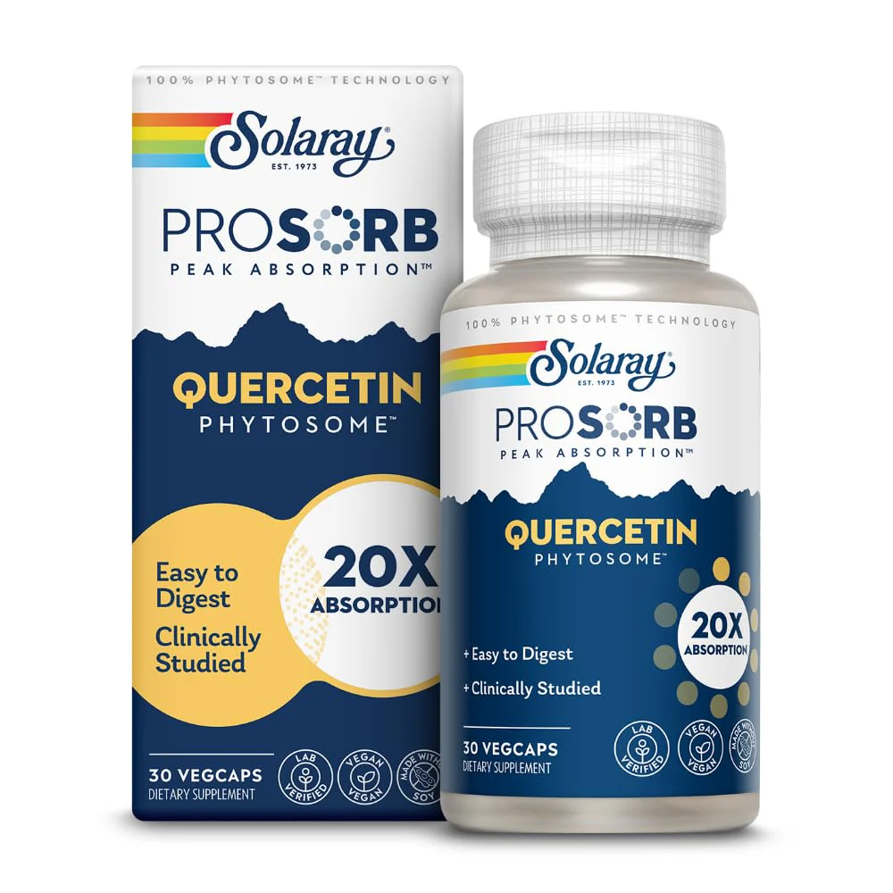 SOLARAY Quercetin Phytosome - 20X Absorption - Easy-to-Digest Antioxidants Supplement for Overall Health Support - Vegan and Made Without Soy - 60-Day Guarantee - 30 Servings, 30 VegCaps - Image 7