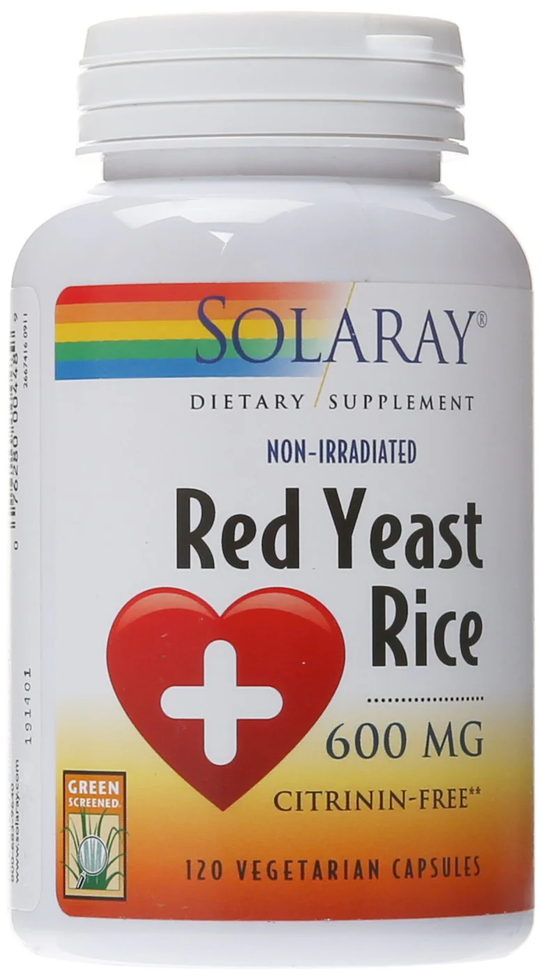 Solaray, Red Yeast Rice 600mg, 120 Veggie Capsules