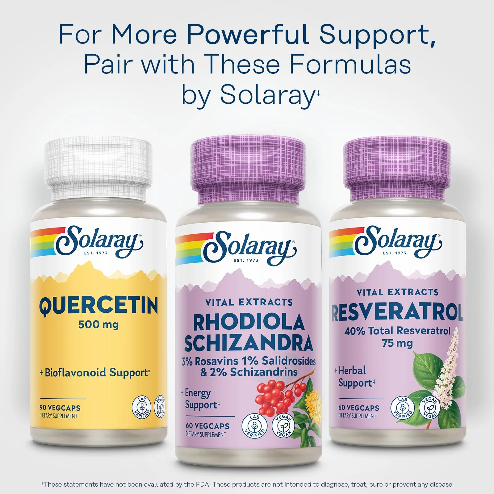 SOLARAY Rhodiola Schizandra - Rhodiola Rosea Extract - Energy Support and Occasional Stress Relief Supplement - Vegan, Lab Verified, 60-Day Guarantee - 60 Servings, 60 VegCaps - Image 6