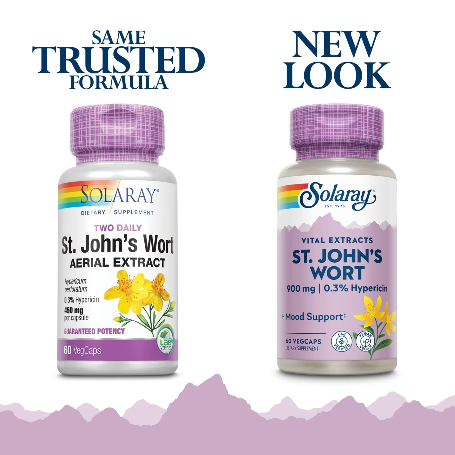 SOLARAY St. Johns Wort Aerial Extract 450mg Two Daily | Mood & Brain Health Support | 0.3% Hypericin | 60ct, 30 Serv. - Image 3