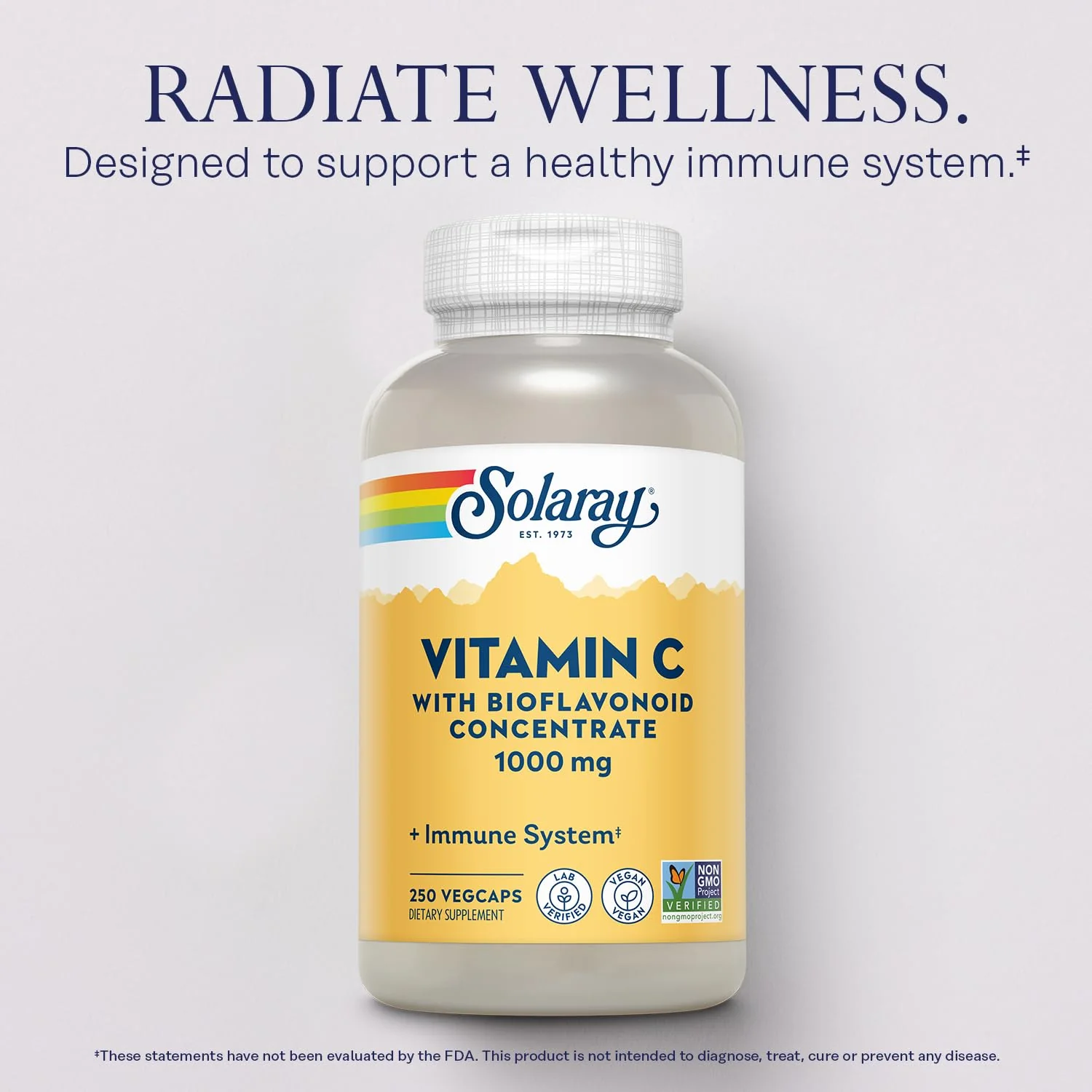 SOLARAY Vitamin C 1000mg with Bioflavonoids Concentrate - Vitamin C Capsules with Rose HIPS and Acerola Cherry - Antioxidant, Heart Health and Immune Support Supplement, Vegan, Non-GMO, 250 Servings - Image 5