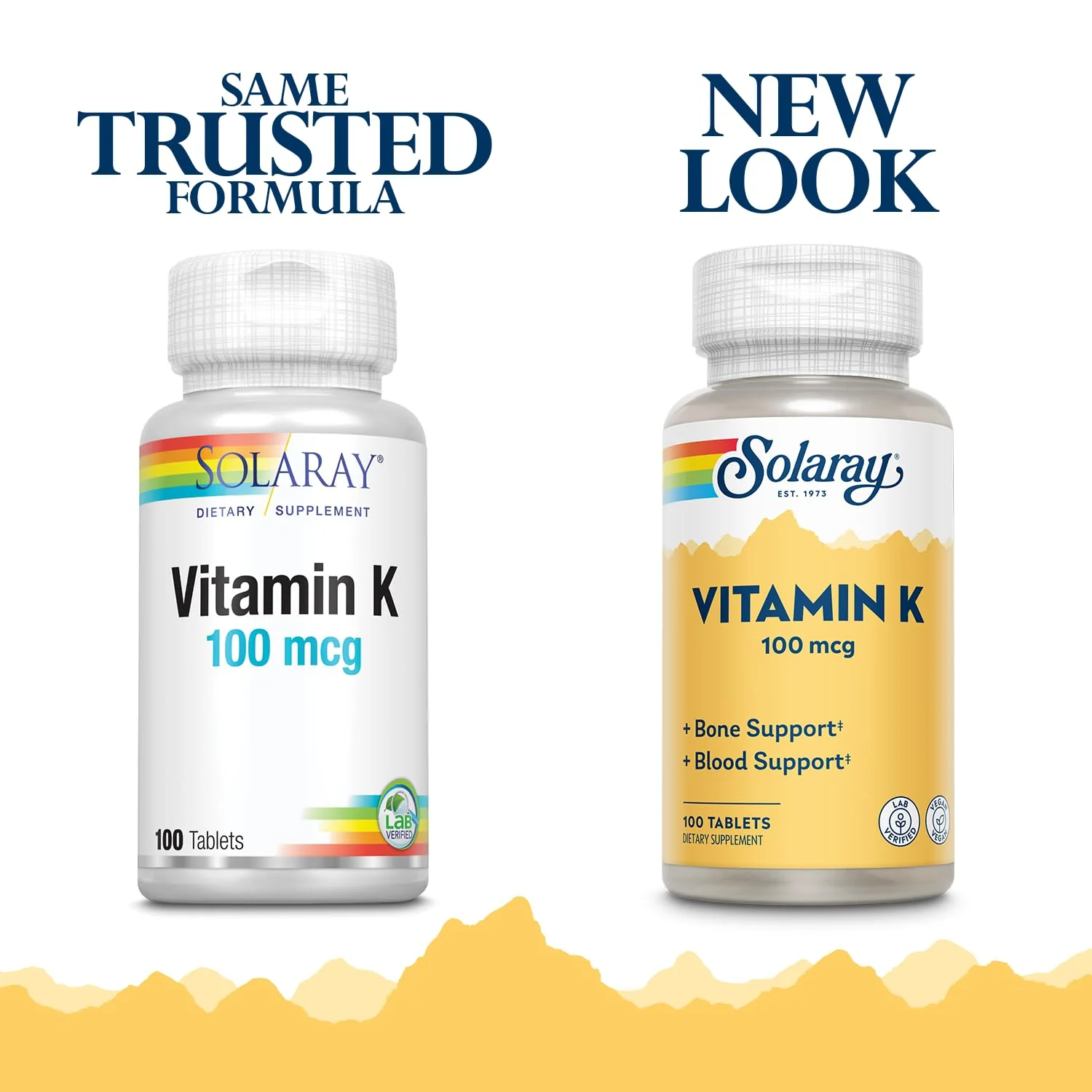 SOLARAY Vitamin K1 Supplement for Men & Women - Vitamin K 1 100 mcg for Bone Health & Blood Support, VIT K Daily Dietary Supplement, Vegan - 100 Tablet Ct - Image 2
