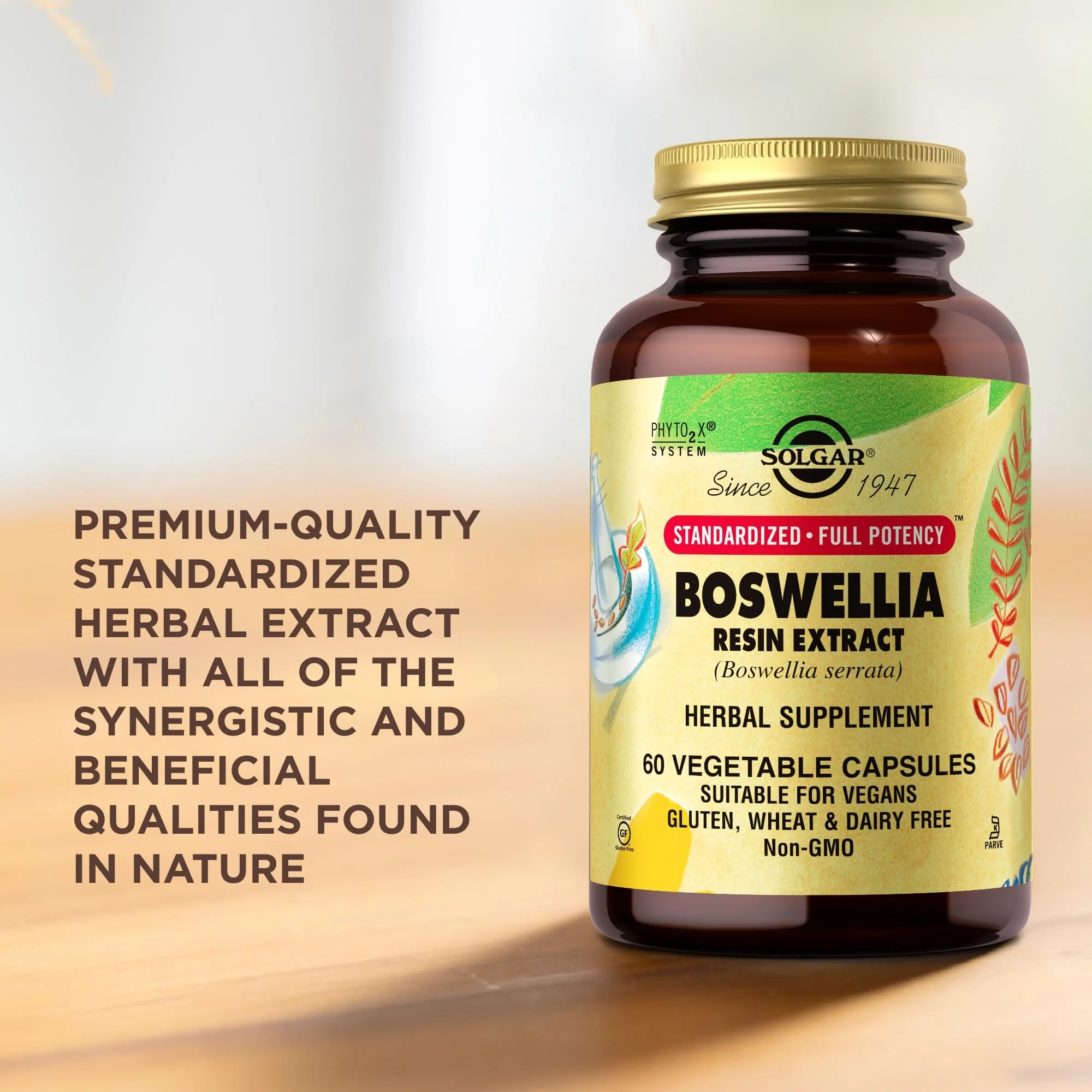 SOLGAR Boswellia Resin Extract Vegetable Caps, 60 CT - Image 3