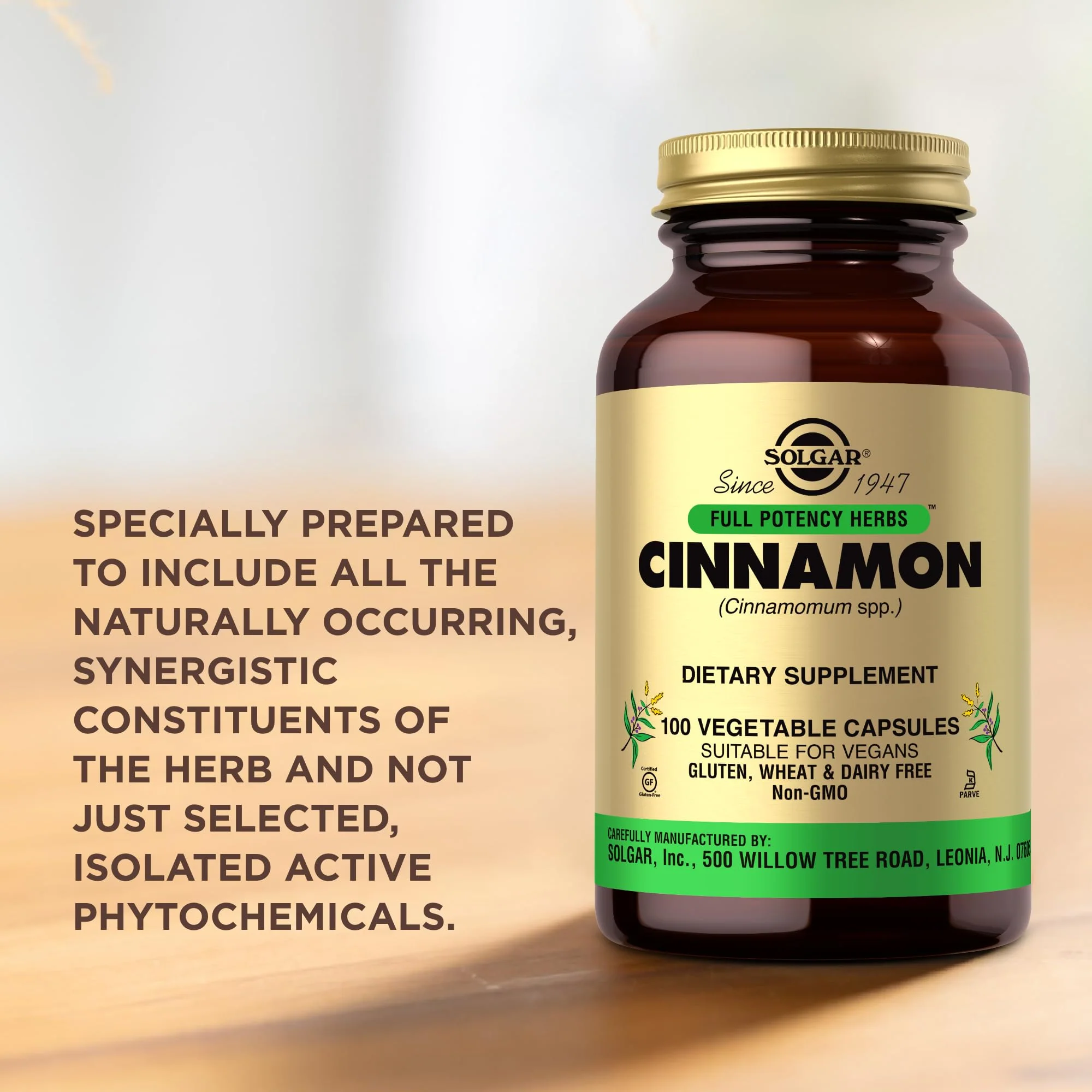 Solgar - FP Cinnamon Vegetable Capsules 100 Count - Image 5