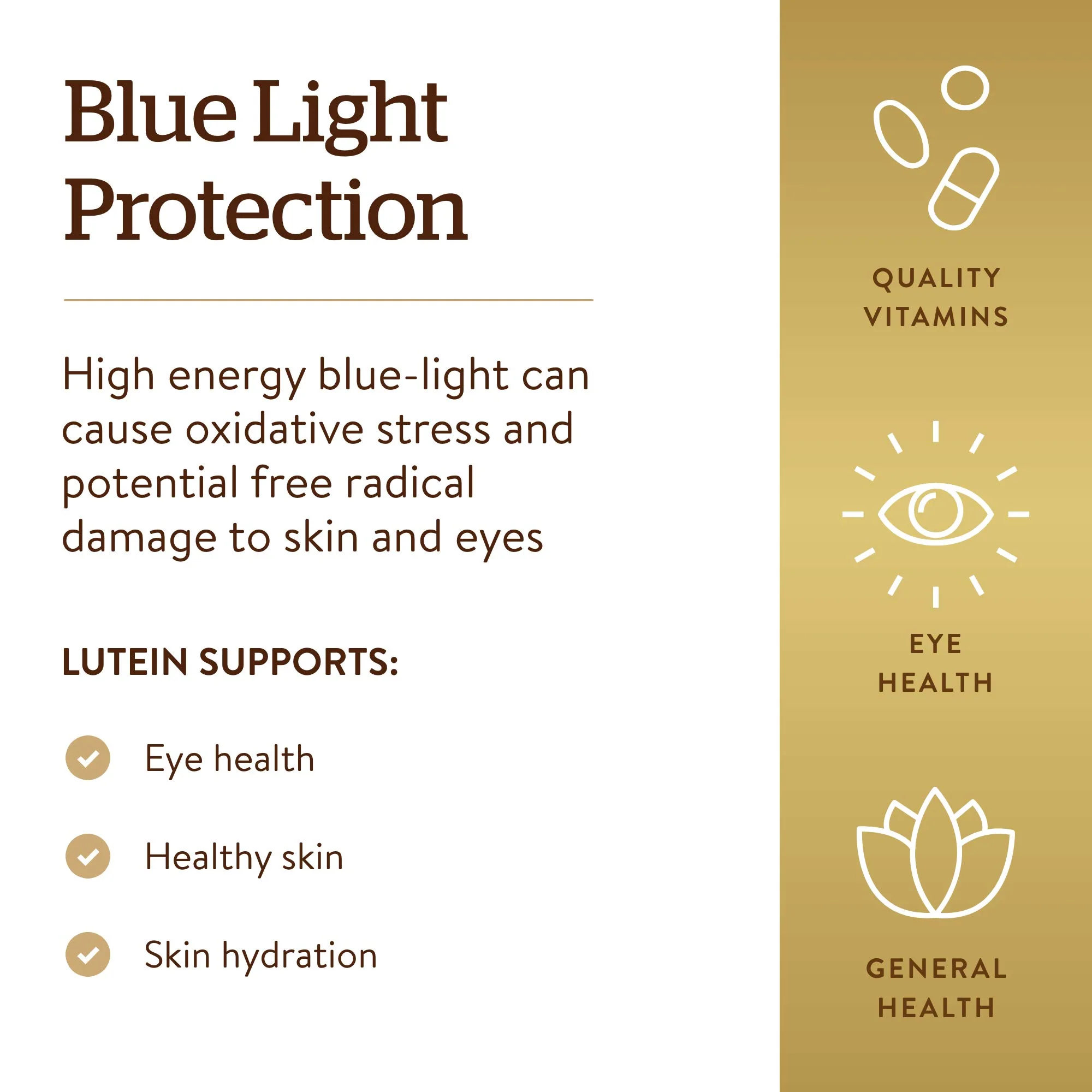 Solgar Lutein 20 mg, 60 Softgels - Supports Eye Health - Helps Filter Out Blue-Light - Contains FloraGLO Lutein - Non-GMO, Gluten Free, Dairy Free - 60 Servings - Image 4