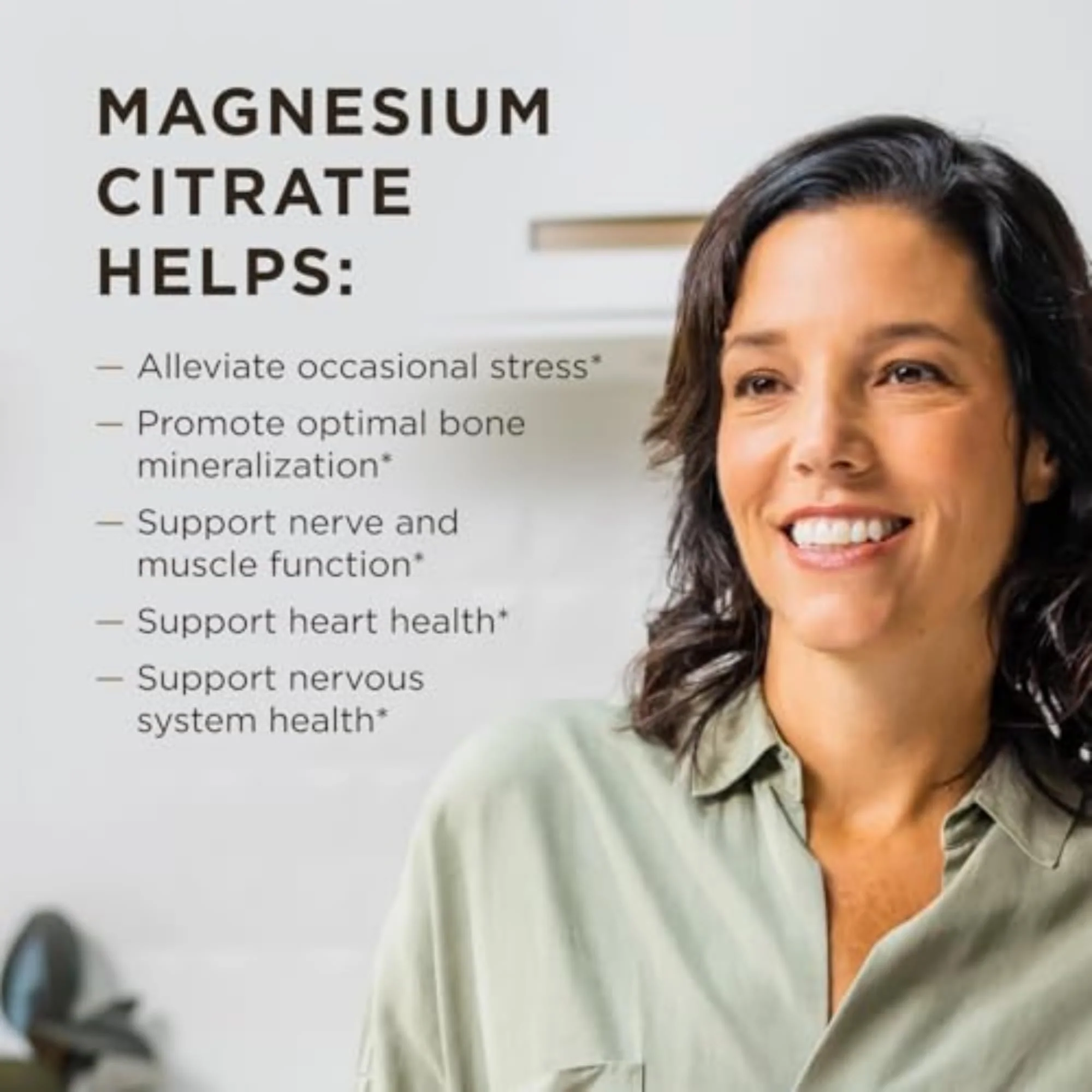 Solgar Magnesium Citrate, 120 Tablets - Promotes Healthy Bones - Supports Nerve & Muscle Function - Non GMO, Vegan, Gluten Free, Dairy Free, Kosher - 60 Servings, Standard Packaging - Image 4