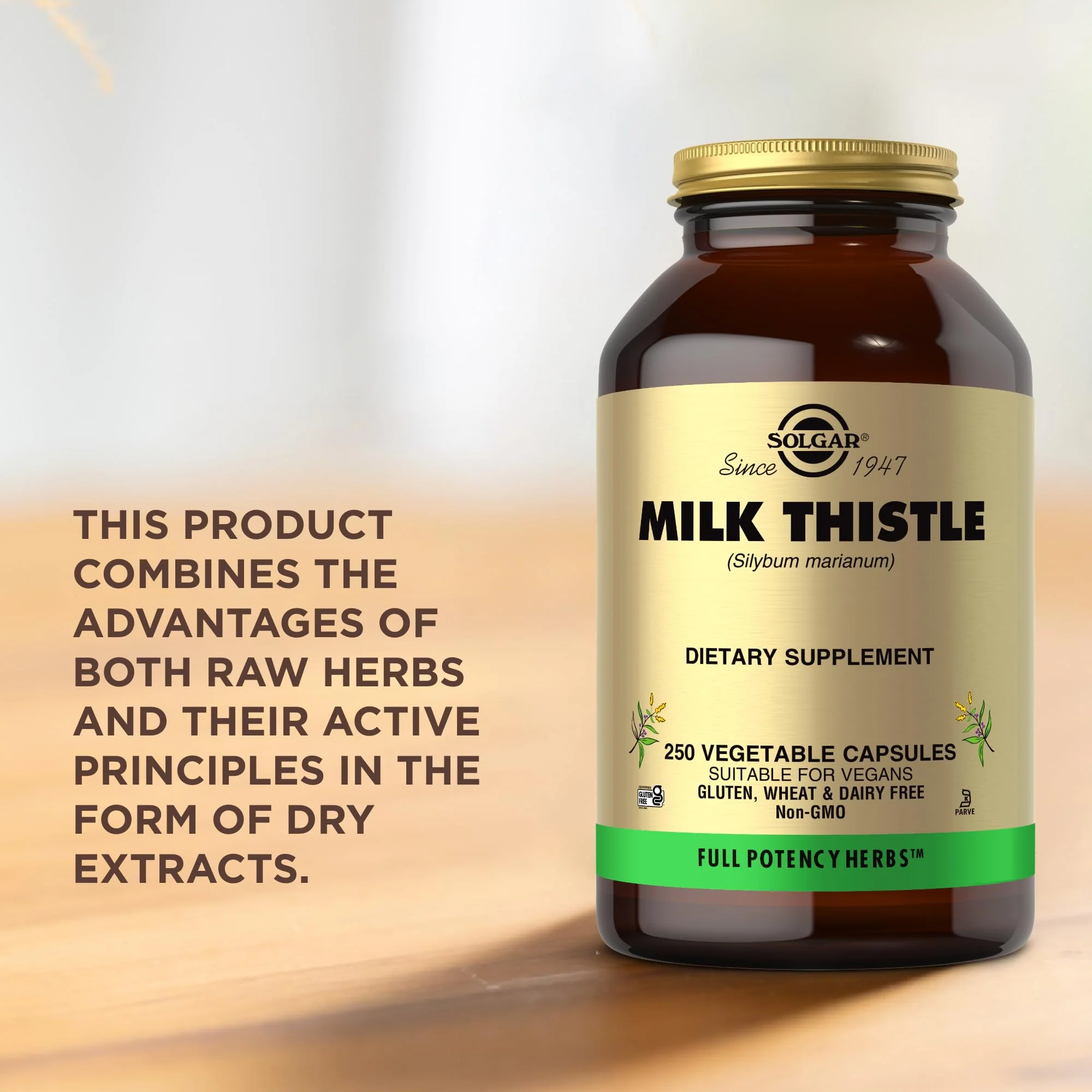 Solgar - Milk Thistle (Silybum Marianum, 100 mg, 250 veggie caps - Image 3