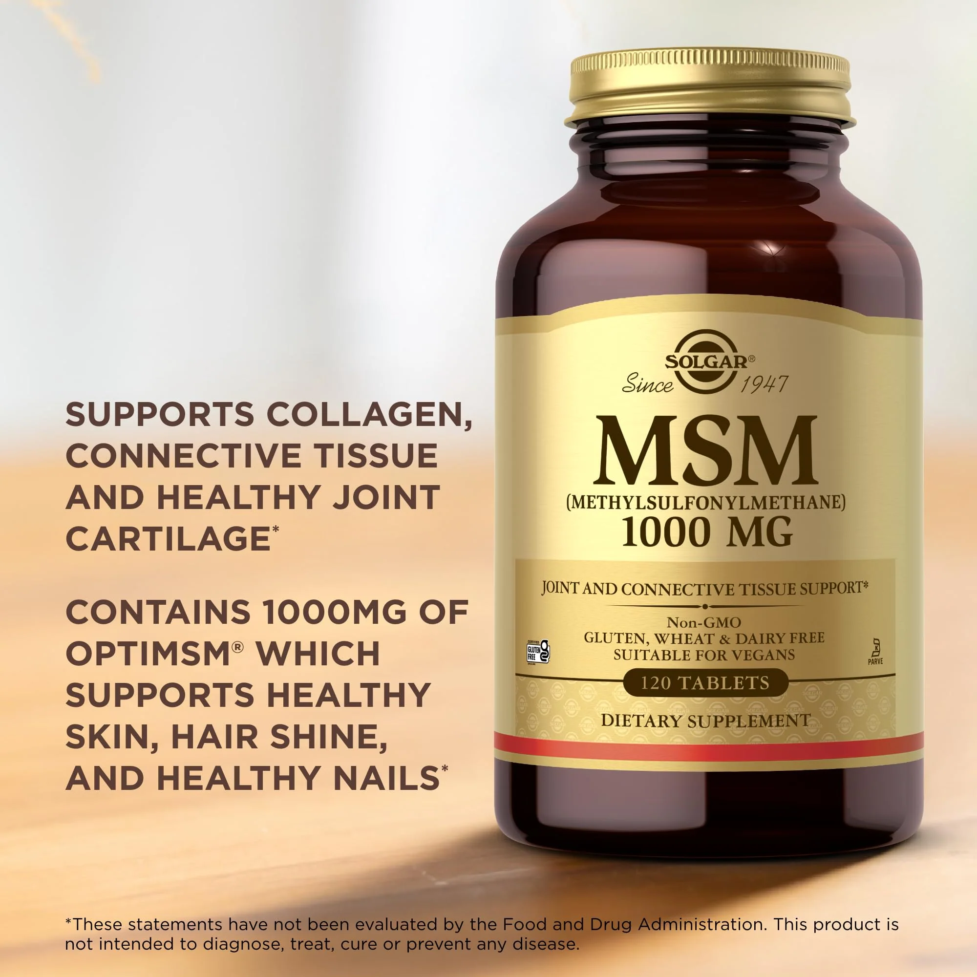 Solgar, Msm 1000 Mg, 120 Tablets - Image 3