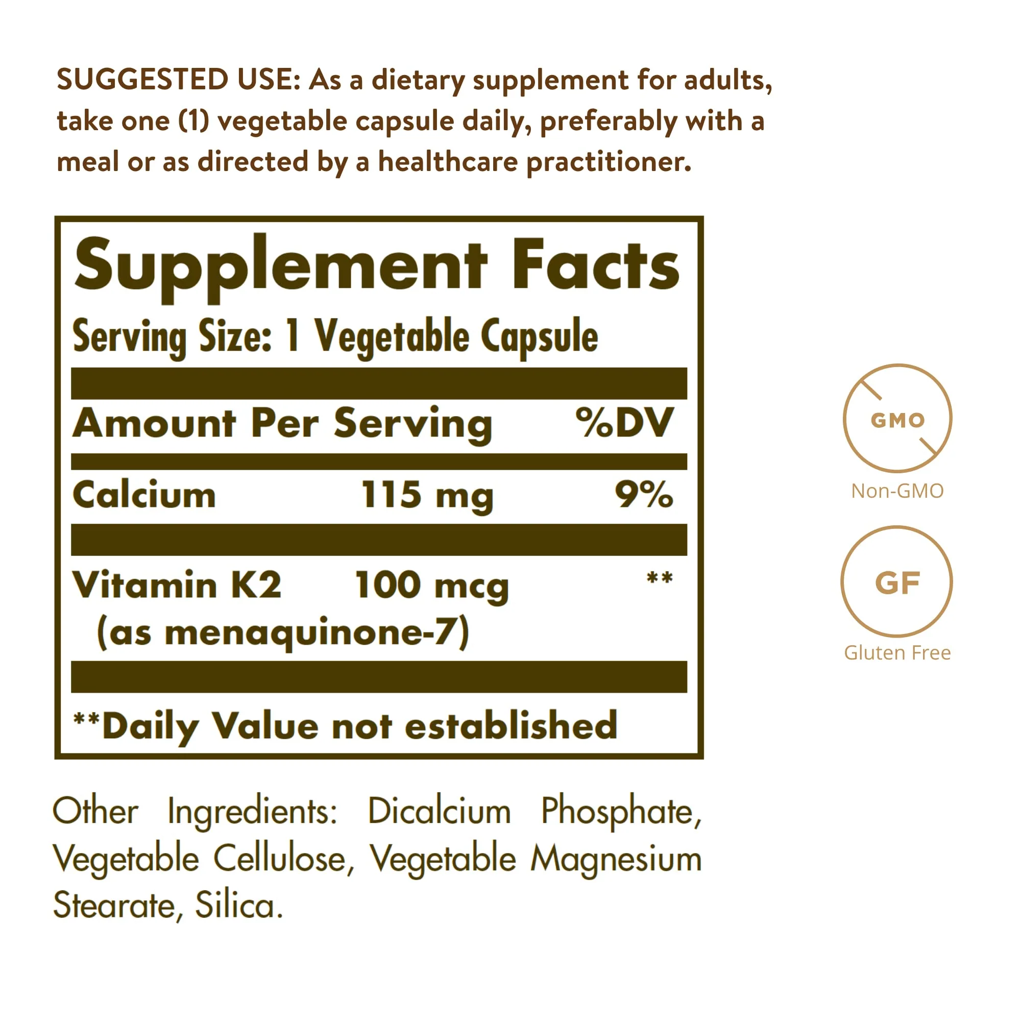 Solgar Naturally Sourced Vitamin K2 (MK-7) 100 mcg - 50 Vegetable Capsules - Supports Bone Health - Whole Food Source from Natto Extract - Non-GMO, Gluten Free - 50 Total Servings - Image 18