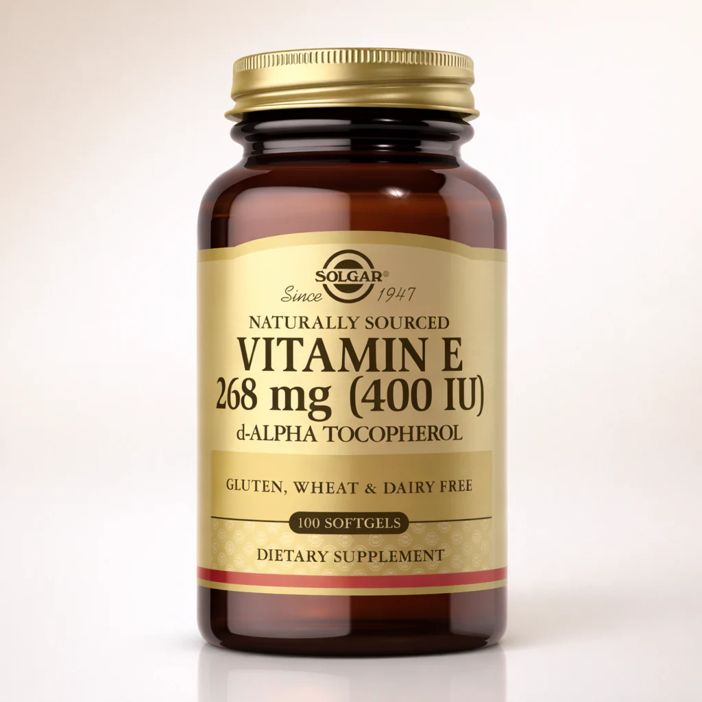 Solgar Vitamin E 268 MG (400 IU) (d-Alpha Tocopherol & Mixed Tocopherols), 100 Softgels - Supports Immune System & Skin Nutrition - Natural Antioxidant - Gluten Free, Dairy Free - 100 Servings