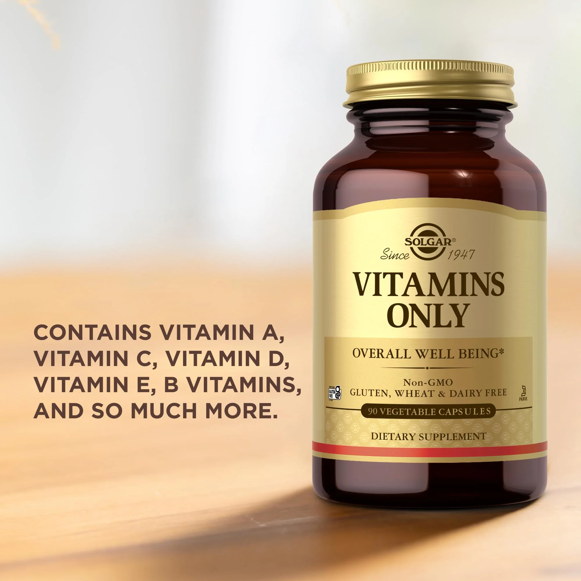 Solgar - Vitamins Only Vegetable Capsules 90 Count - Image 5