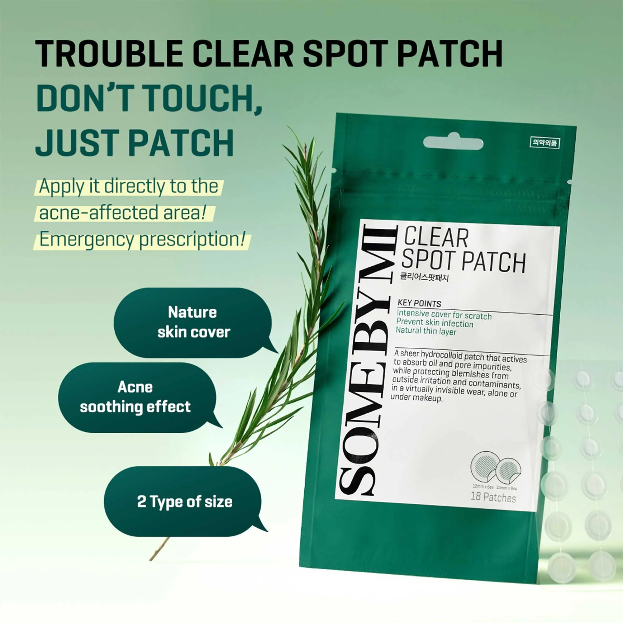 SOME BY MI 30 Days Miracle Clear Spot Patch - Pack of 5, 90 Counts, 2 Size(10mm 45Counts, 12mm 45Counts) - Invisible Hydrocolloid Skin Trouble and Pimple Patch with No Irritation - Korean Skin Care - Image 5