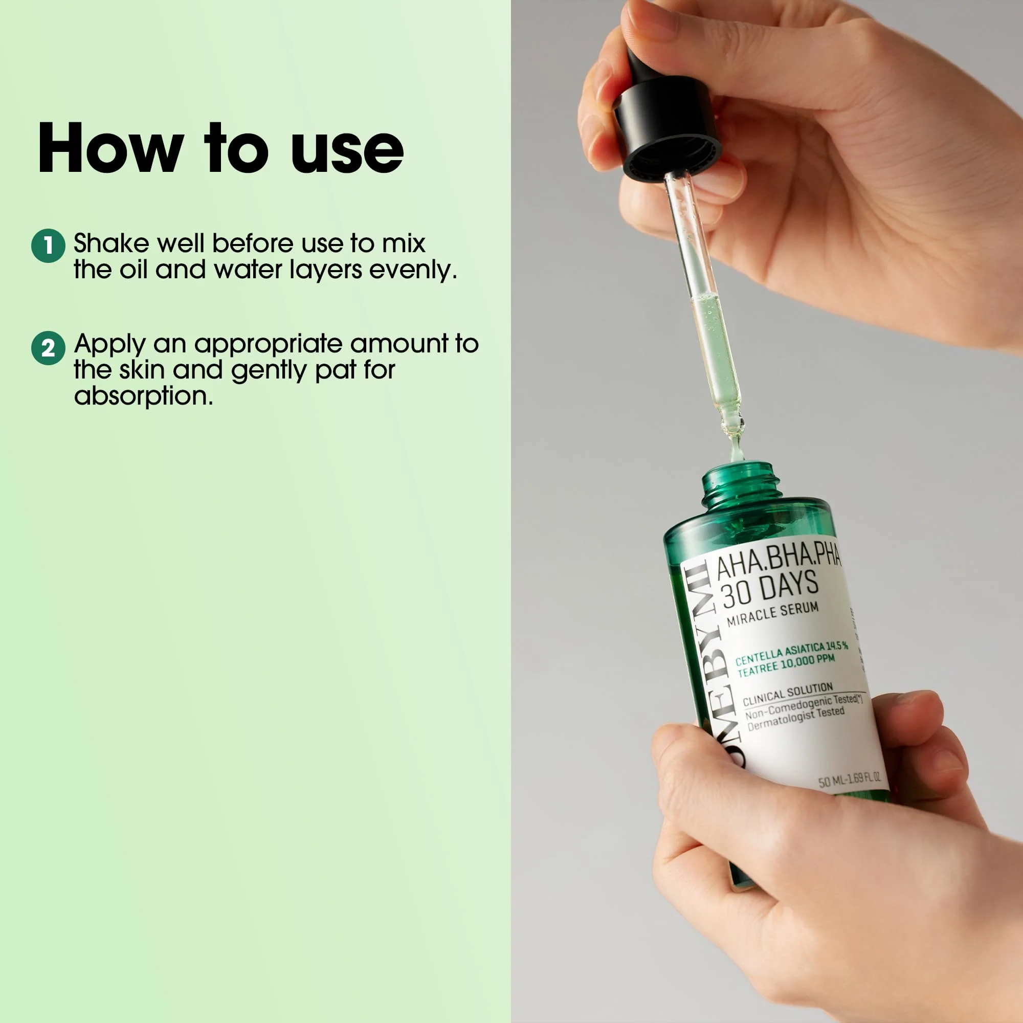 SOME BY MI AHA BHA PHA 30 Days Miracle Serum - 1.69oz, 50ml - Daily Centella Ampoule Serum with Niacinamide for Soothing, Calming and Clear Skin - Pore, Sebum and Blackhead Care - Korean Skin Care - Image 3