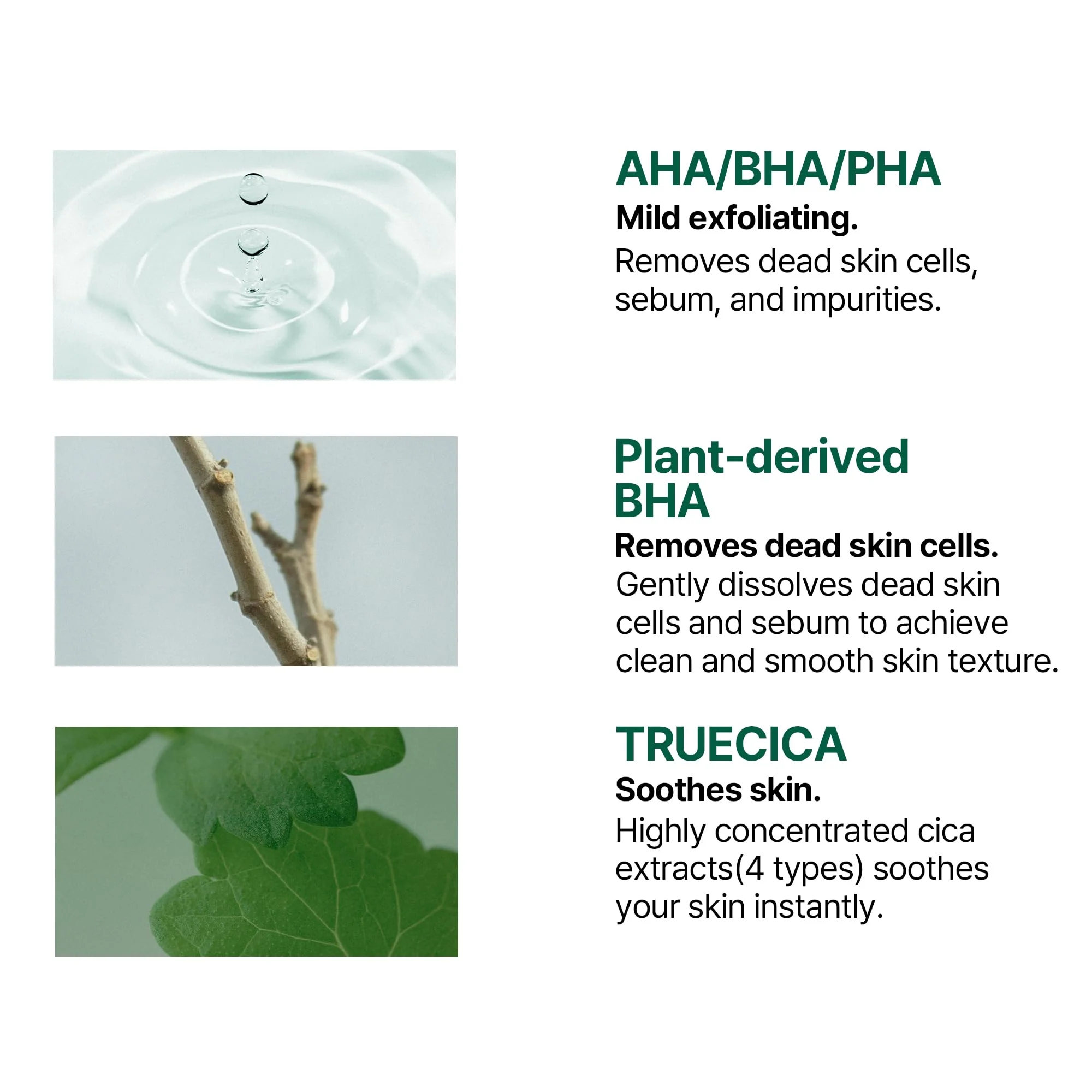 SOME BY MI AHA BHA PHA 30 Days Miracle Truecica Clear Pad – 70 Pads – Korean Exfoliating Centella Face Toner Pads – Gently Clears Impurities, Refines Pores & Smooths Skin Texture – Korean Skin Care - Image 7