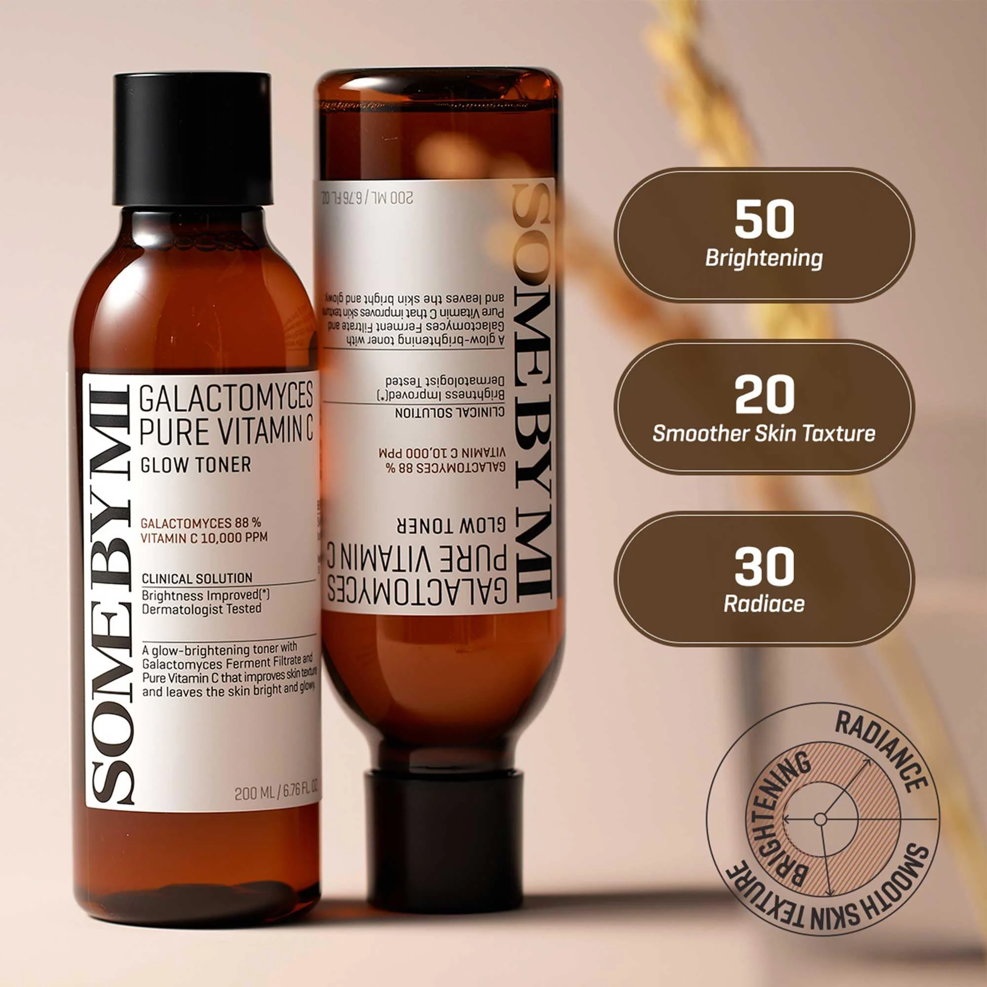 SOME BY MI Galactomyces Pure Vitamin C Glow Toner - 6.76Oz, 200ml - Korean Daily Vitamin C Face Toner for Skin Brightening - Glass Skin Routine with Skin Texture, Elasticity Care - Korean Skin Care - Image 3