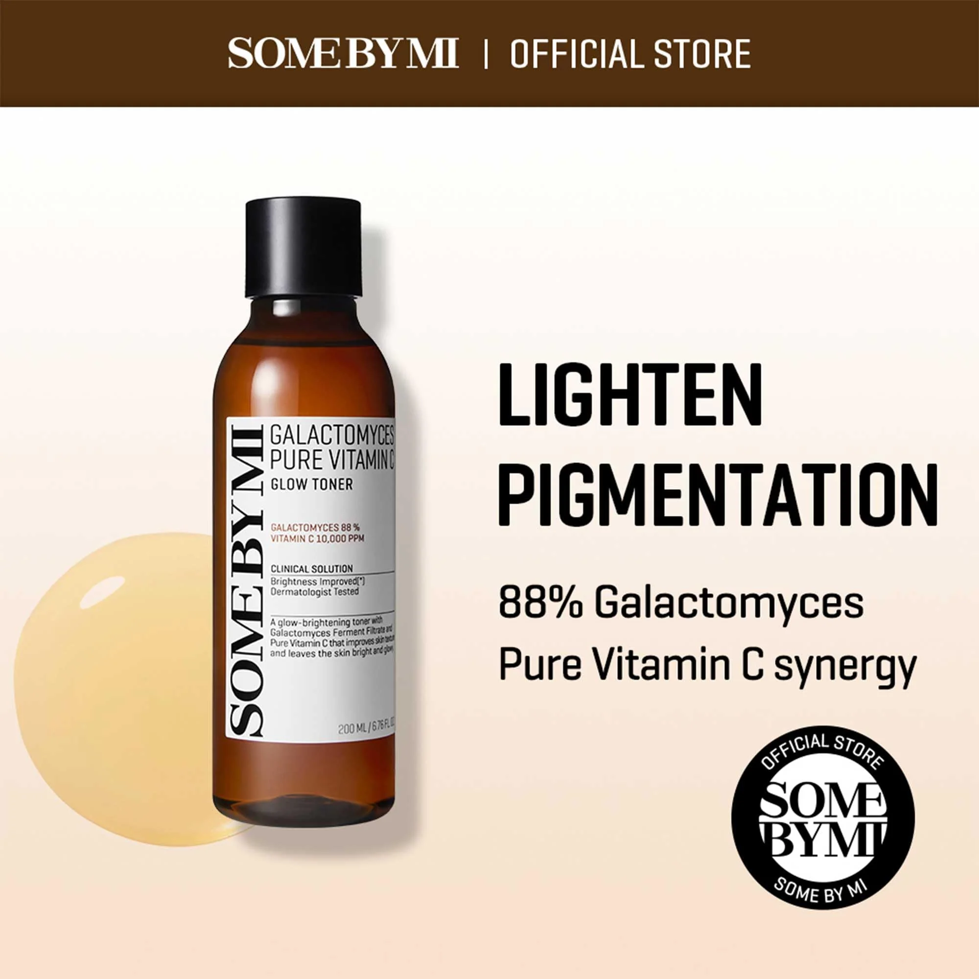 SOME BY MI Galactomyces Pure Vitamin C Glow Toner - 6.76Oz, 200ml - Korean Daily Vitamin C Face Toner for Skin Brightening - Glass Skin Routine with Skin Texture, Elasticity Care - Korean Skin Care - Image 7