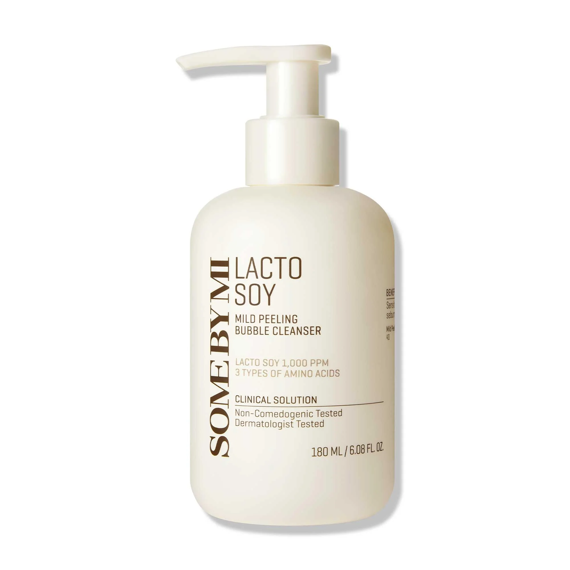 SOME BY MI Lacto Soy Mild Peeling Bubble Cleanser – 6.08oz, 180ml – Korean Vegan Blackhead Removing Face Wash with Konjac, Urea & Amino Acids for Face Texture & Dead Skin Care – Korean Skin Care