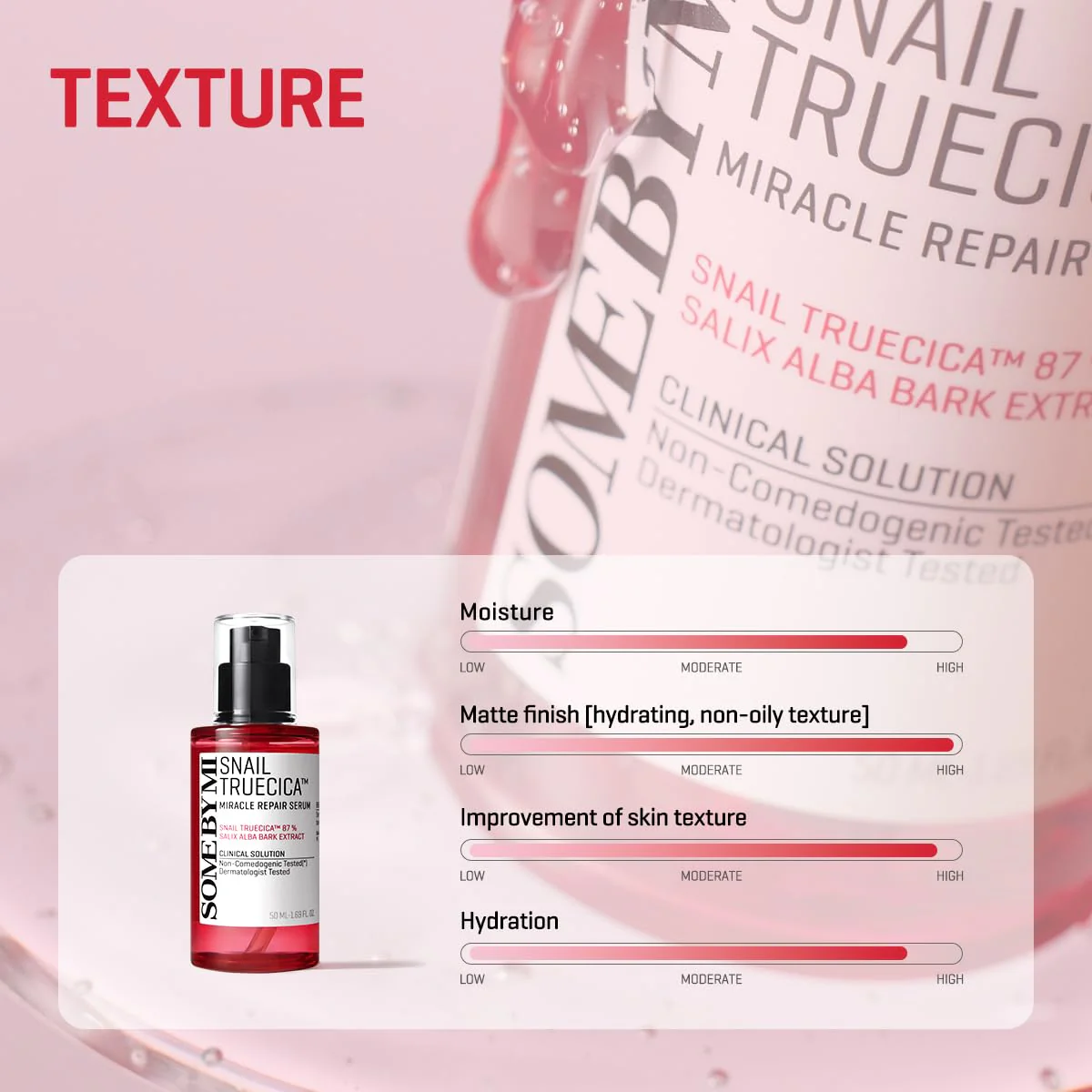 SOME BY MI Snail Trucica Miracle Repair Serum - 1.69Oz, 50ml - Made from Snail Mucin for Sensitive Skin - Daily Repair Face Serum for Post Acne Marks and Strengthen Skin Barrier - Korean Skin Care - Image 3