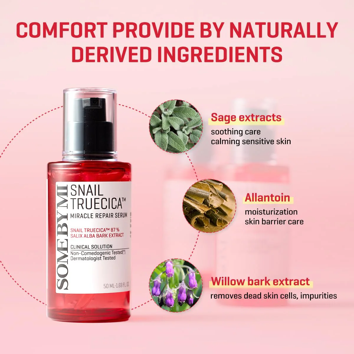 SOME BY MI Snail Trucica Miracle Repair Serum - 1.69Oz, 50ml - Made from Snail Mucin for Sensitive Skin - Daily Repair Face Serum for Post Acne Marks and Strengthen Skin Barrier - Korean Skin Care - Image 4