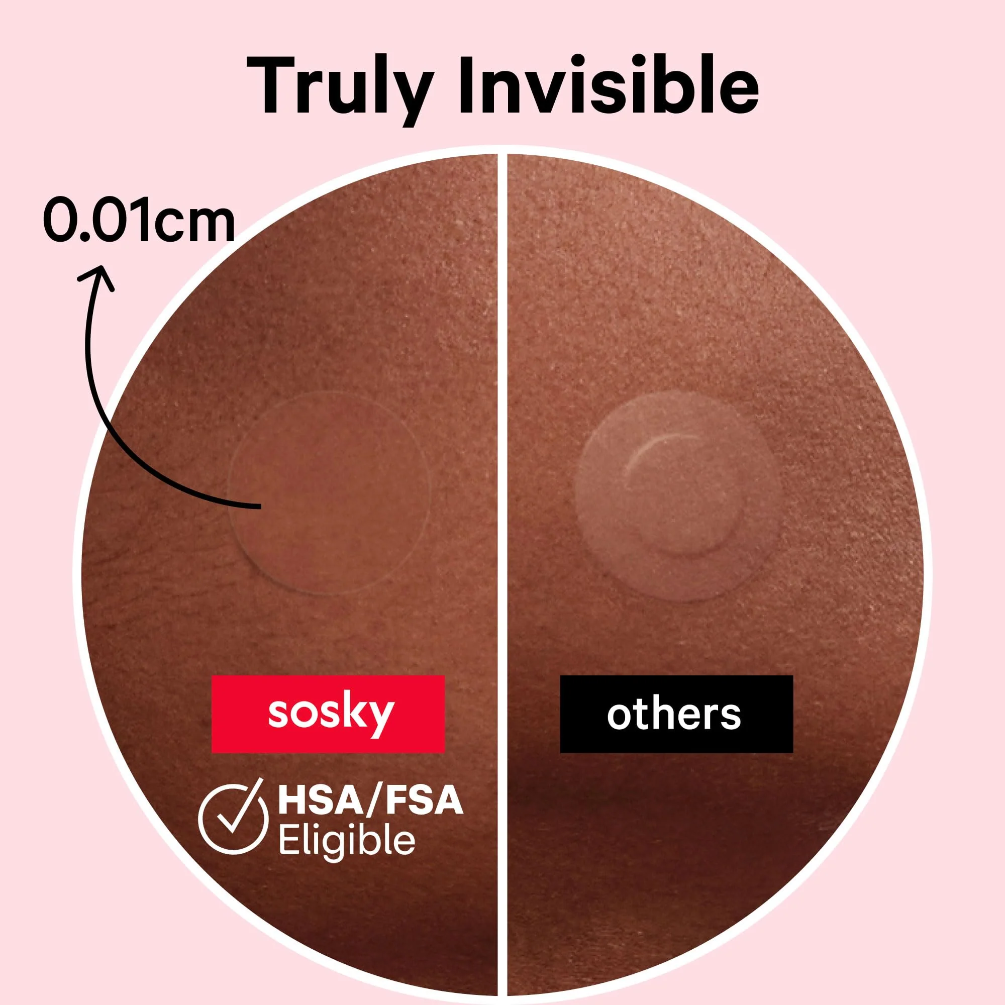 Sosky Pimple Patches for Face, Invisible Hydrocolloid Acne Patches, HSA Store Eligible Items, Zit Sticker for Face and Skin, Pimple Sticker for Covering Zits, Blemishes with Salicylic Acid 48 Count - Image 7